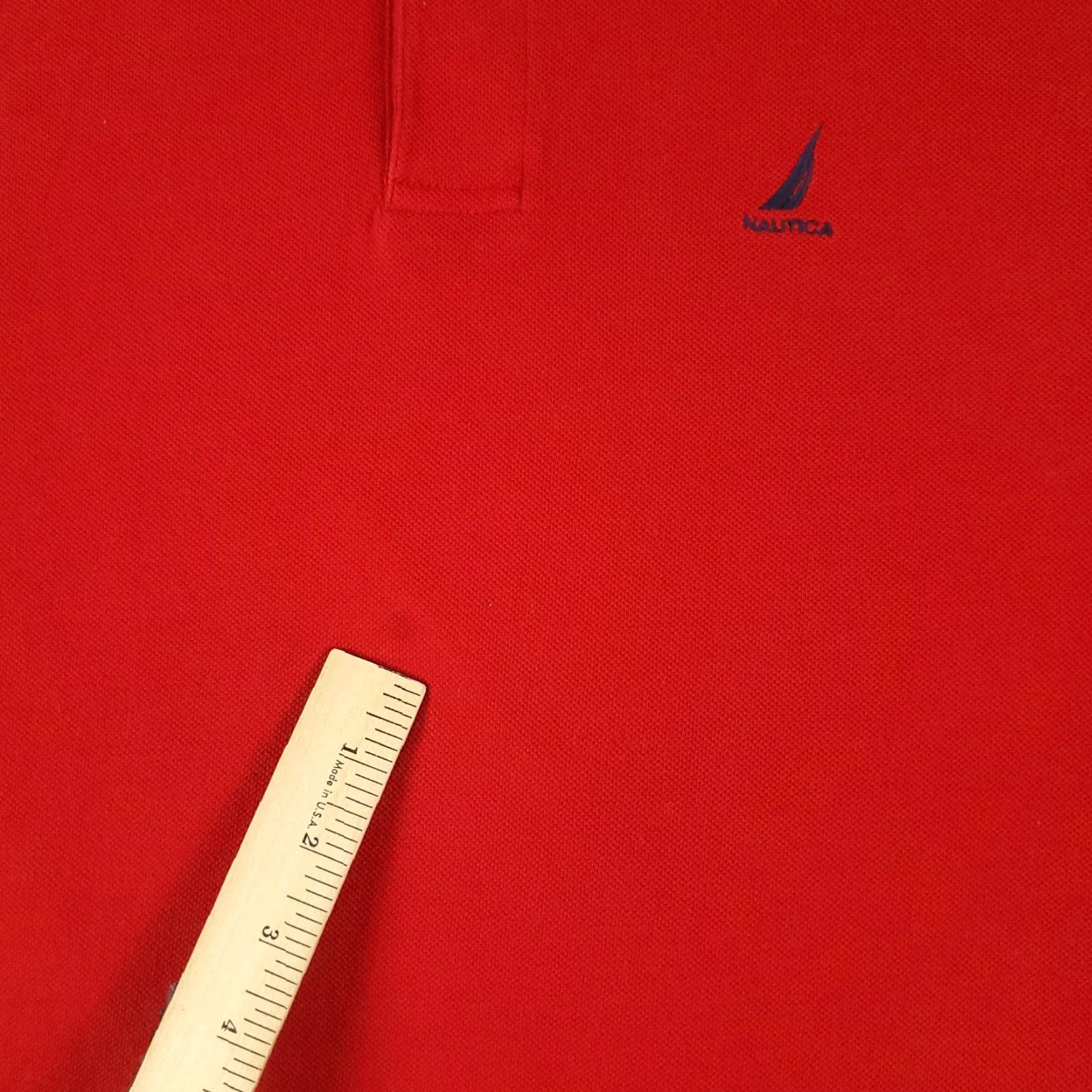 Nautica Nautica Polo Shirt Mens Large Red Casual Short Sleeve Adult Regular Fit Cotton Blend Logo Button Polo Shirt Men Red Large Size US L / EU 52-54 / 3 - 3 Thumbnail