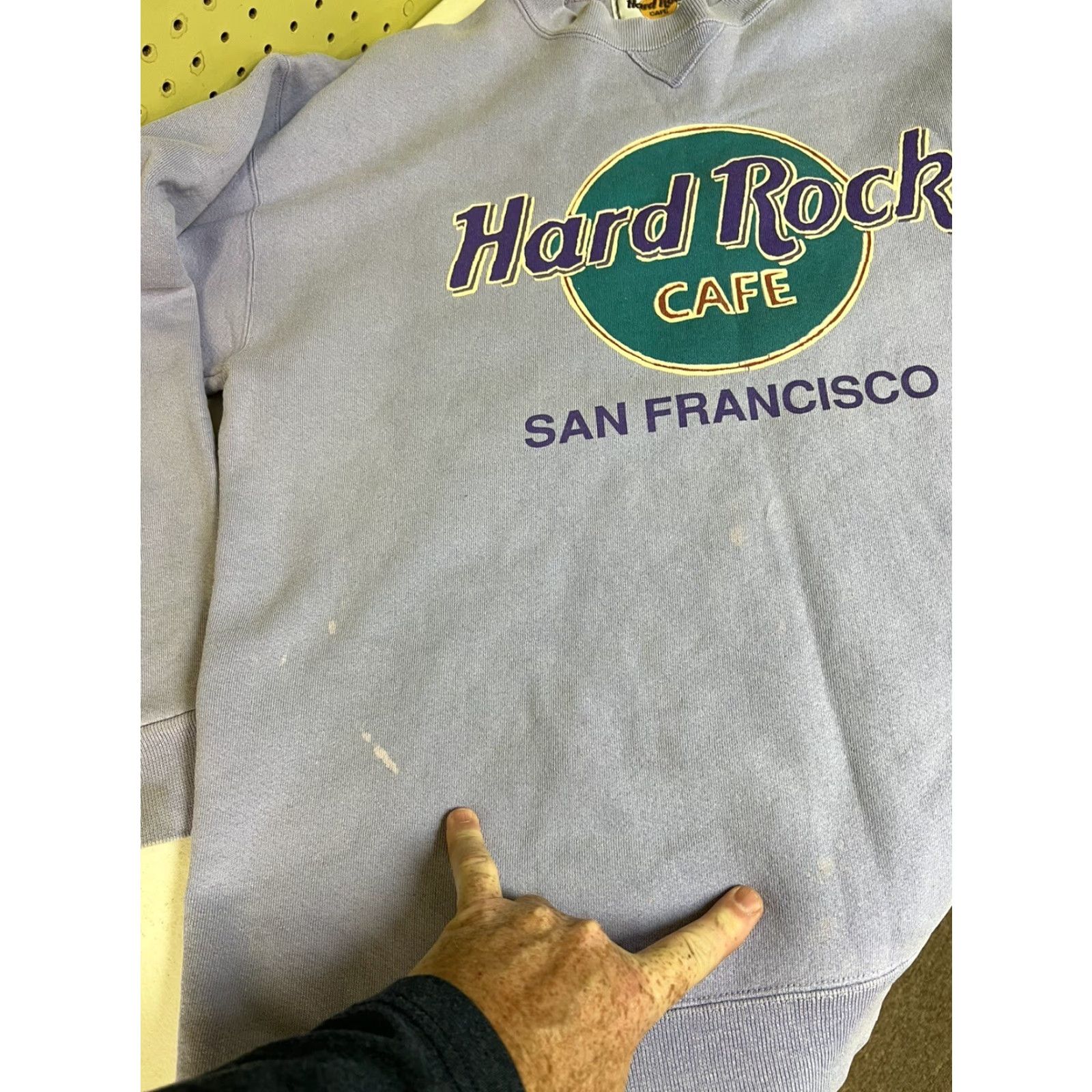 Hard Rock Cafe VINTAGE Hard Rock Cafe San Francisco Sweatshirt Crewneck L Periwinkle Logo USA 90s Size US L / EU 52-54 / 3 - 5 Thumbnail