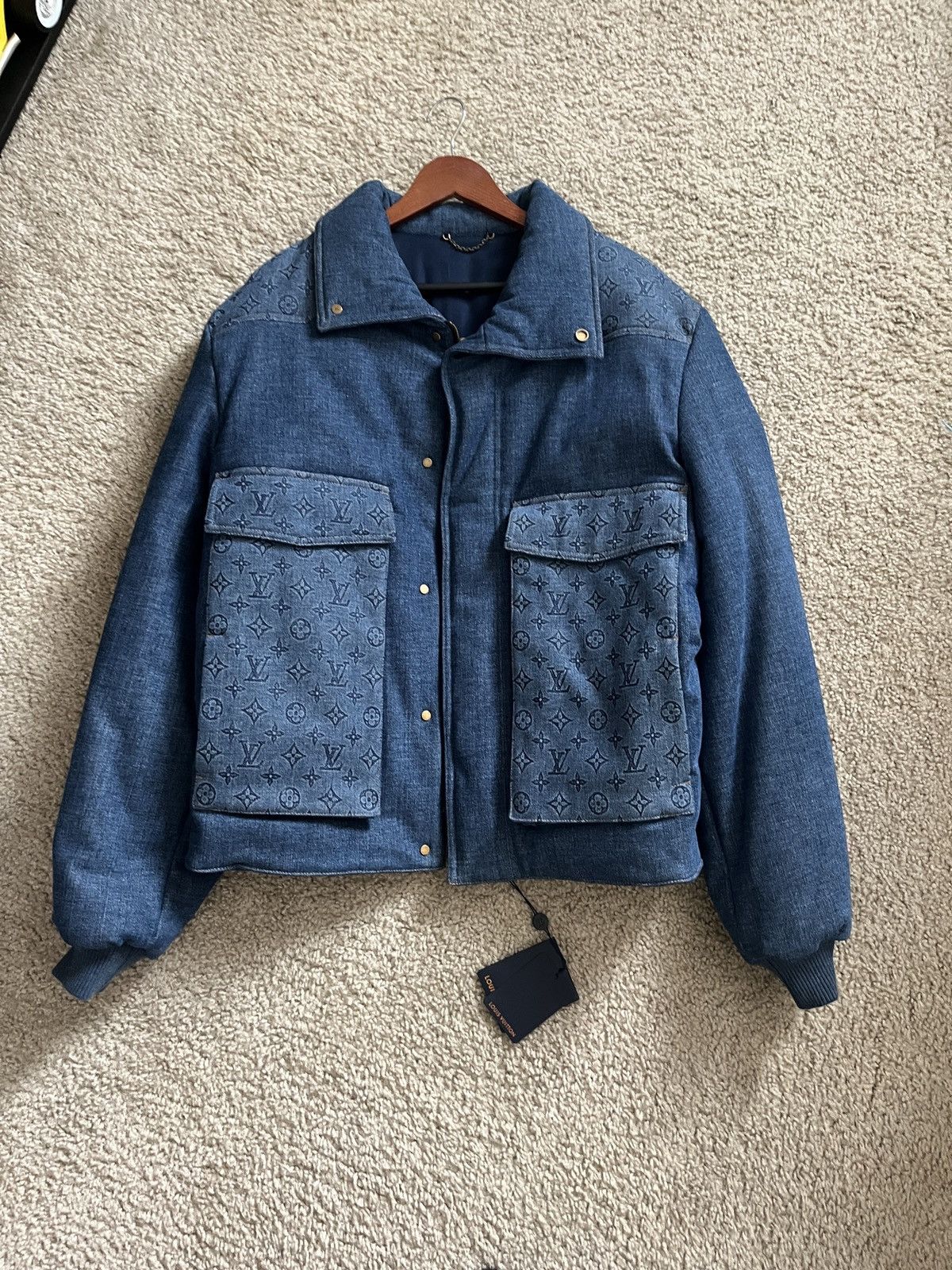 Louis Vuitton Monogram Padded Denim Jacket Size US L / EU 52-54 / 3 - 1 Thumbnail