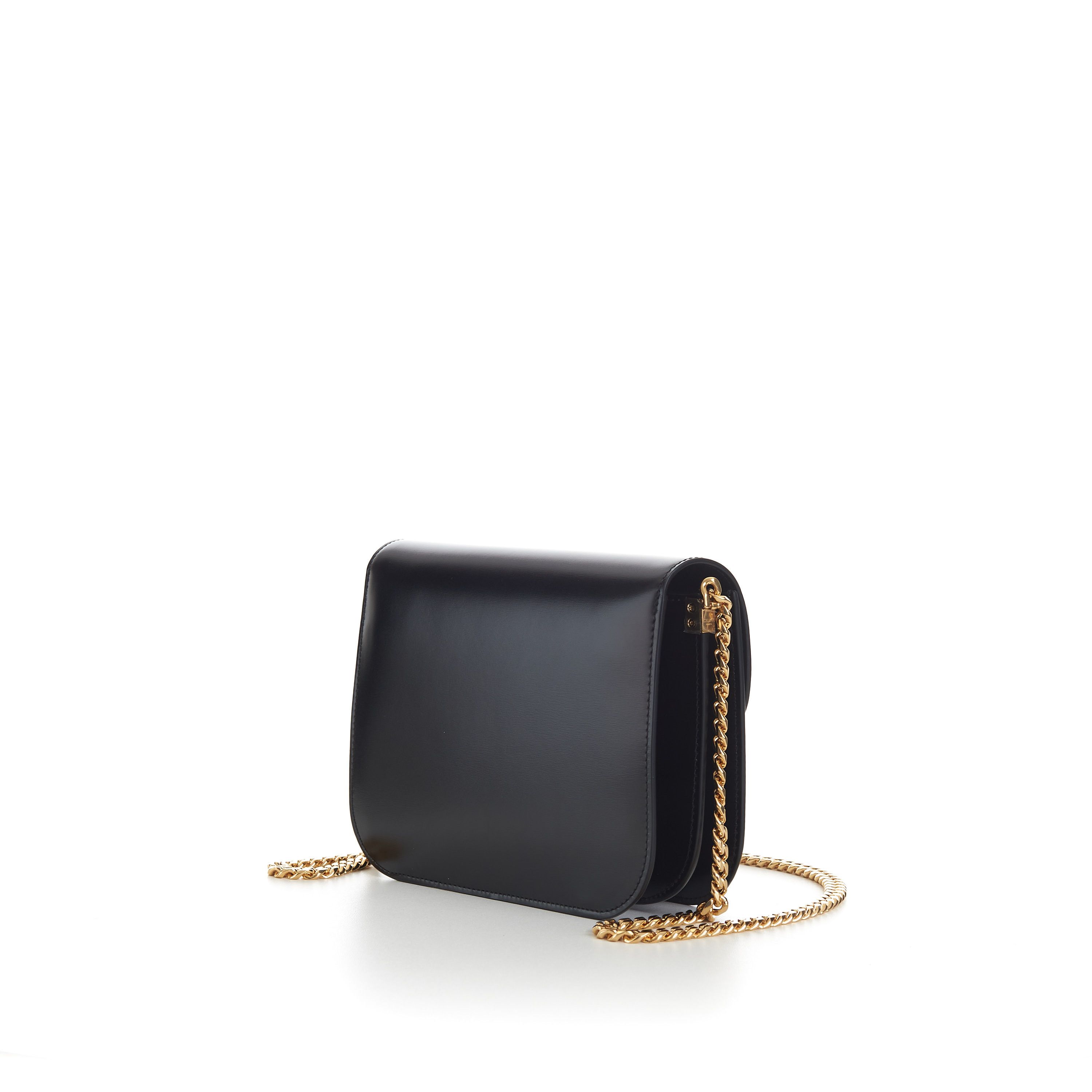 Celine Black College Triomphe Bag - Shiny Calfskin, Chain Strap Size ONE SIZE - 9 Thumbnail