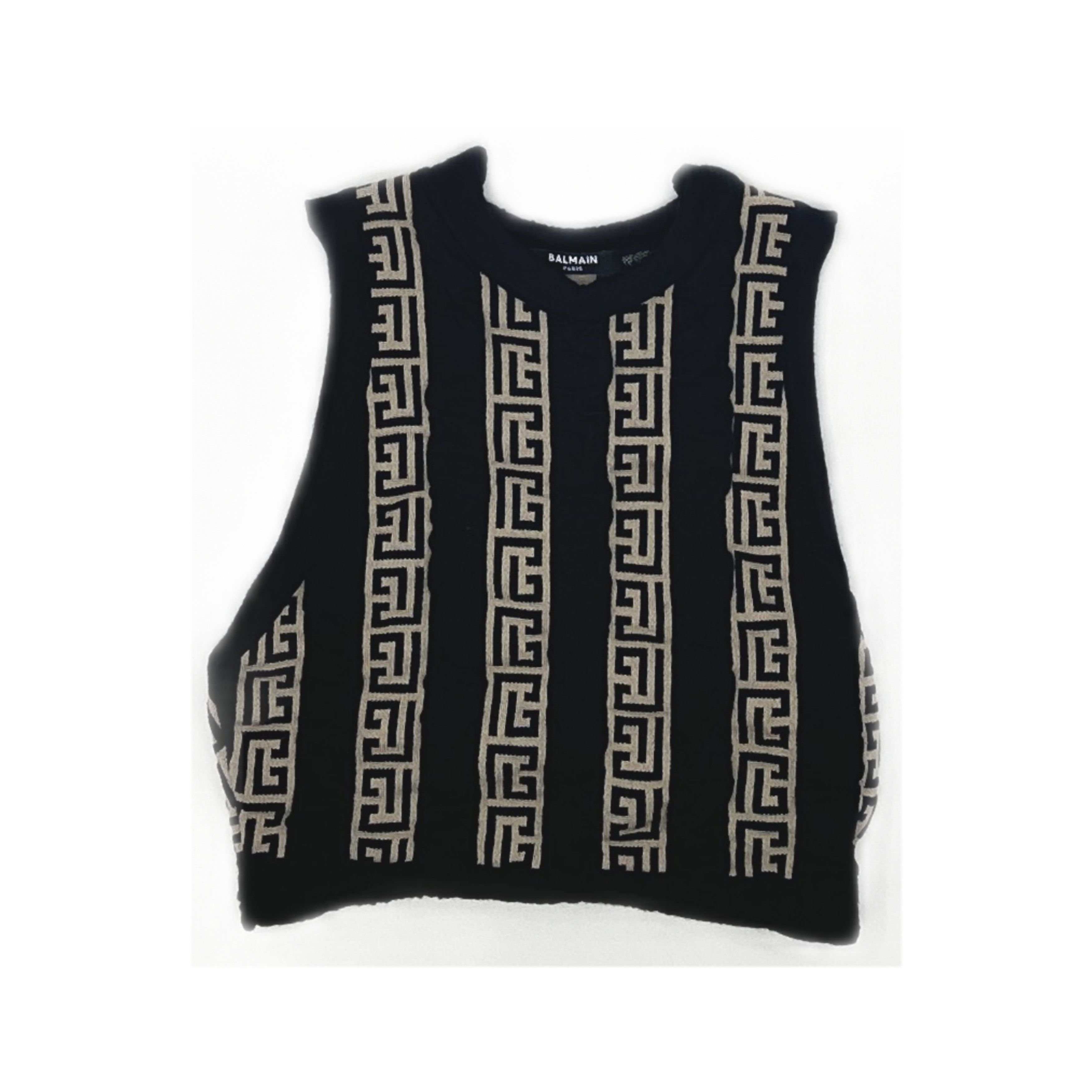 Balmain Balmain Monogram Knit Tank Top Size 34 Size XS / US 0-2 / IT 36-38 - 1 Thumbnail