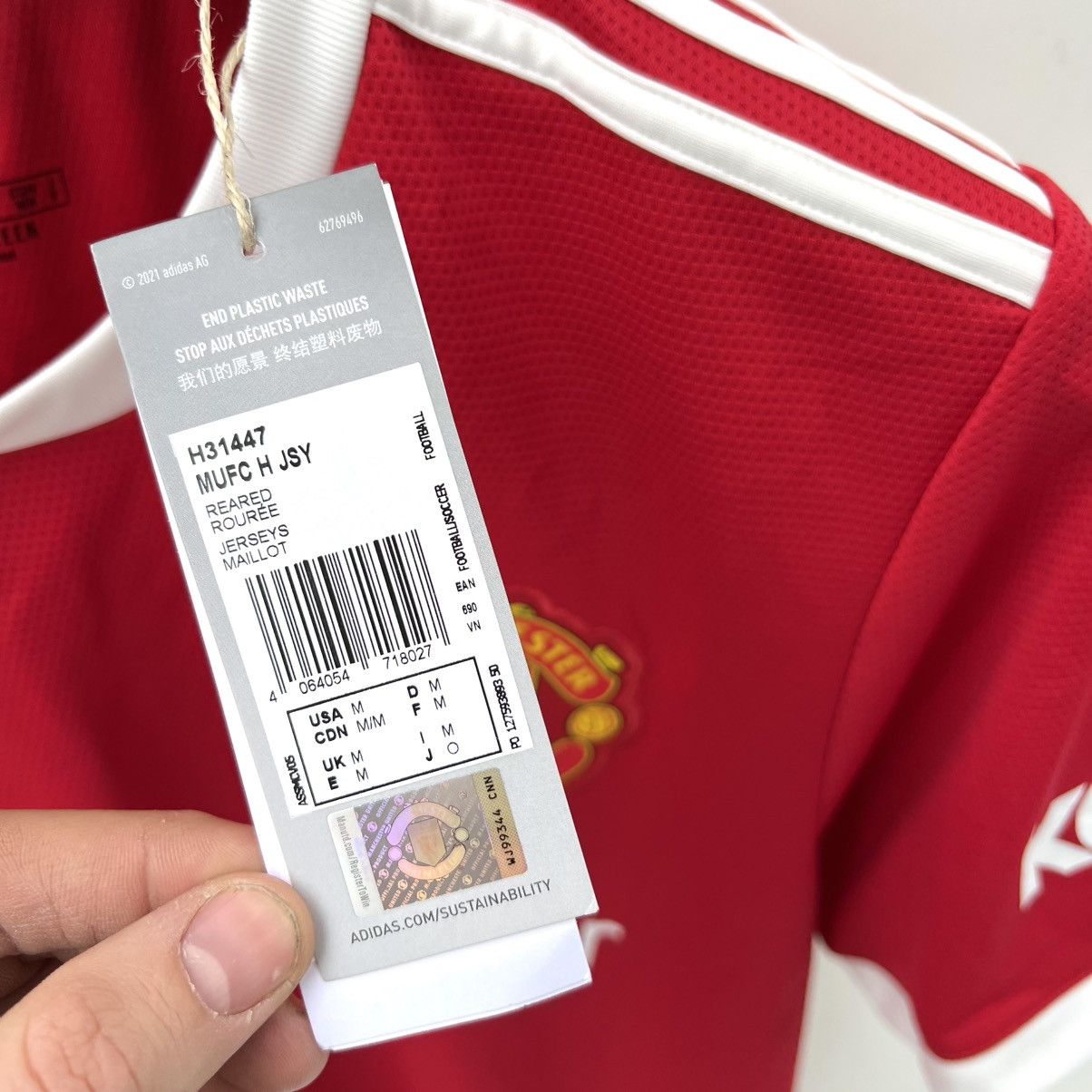 Adidas Manchester United adidas Cavani 7 soccer jersey Size US M / EU 48-50 / 2 - 2 Thumbnail