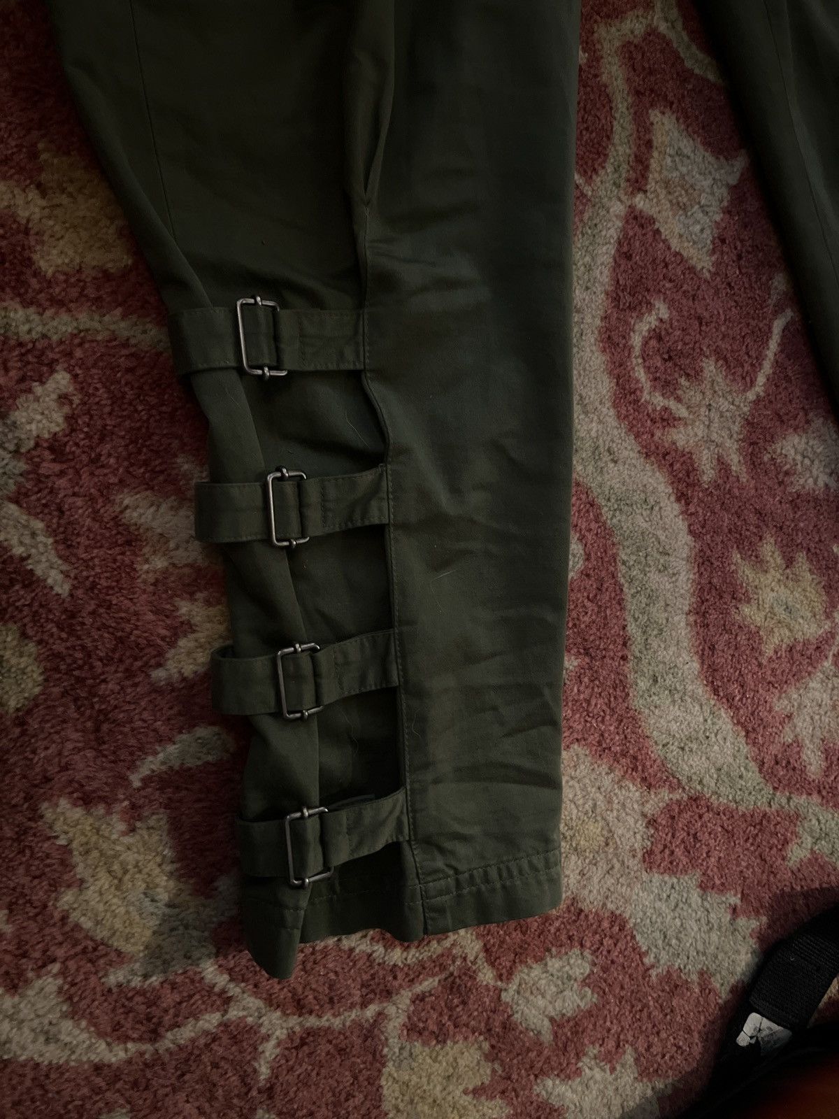 Dries Van Noten Dries Van Noten Olive Green Bondage Pants Size US 32 / EU 48 - 4 Thumbnail