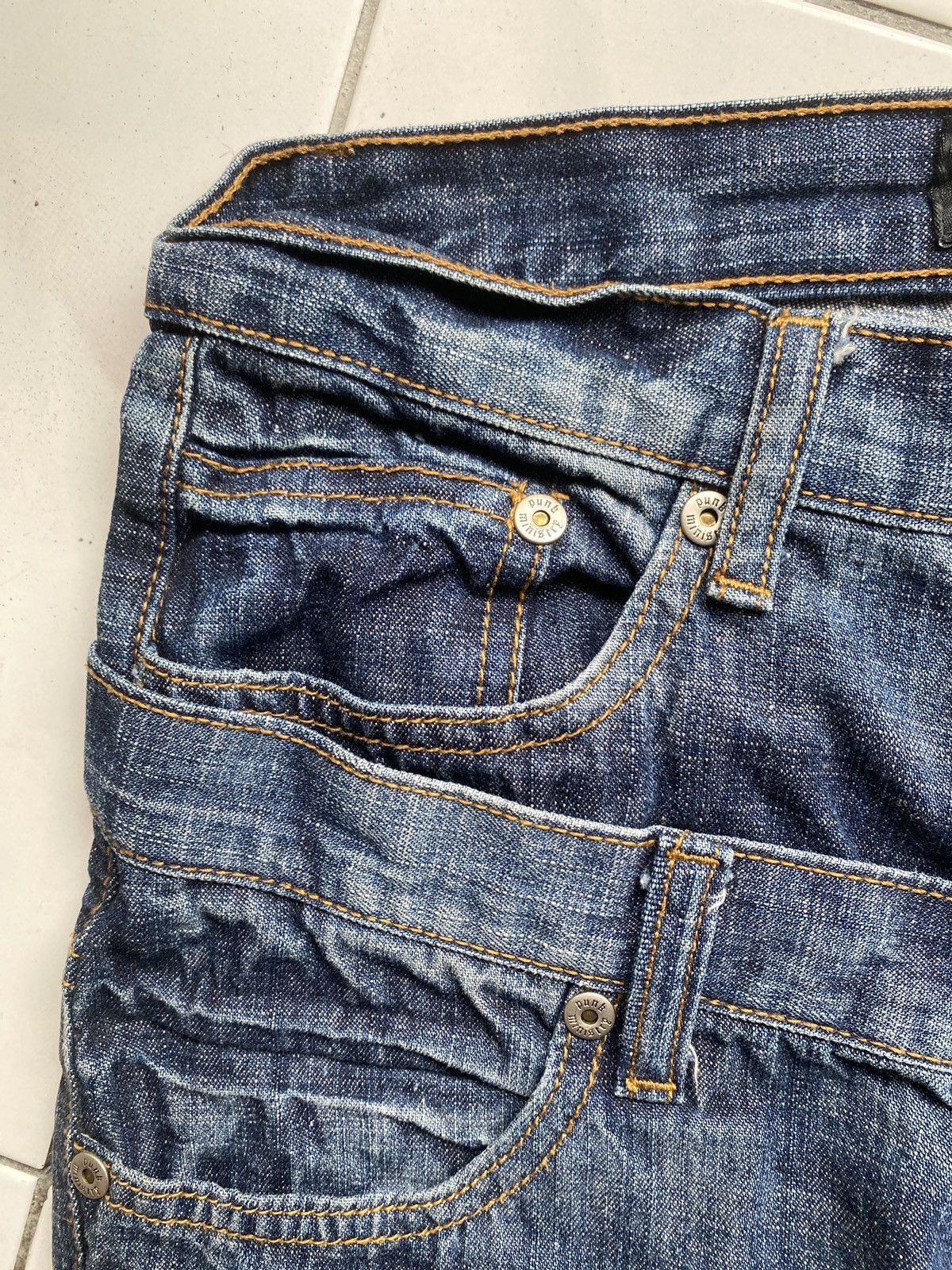 Japanese Brand × Seditionaries VINTAGE PUNK MINISTRY JAPAN BONDAGE DOUBLE WAIST JEANS RARE Size US 29 - 6 Thumbnail