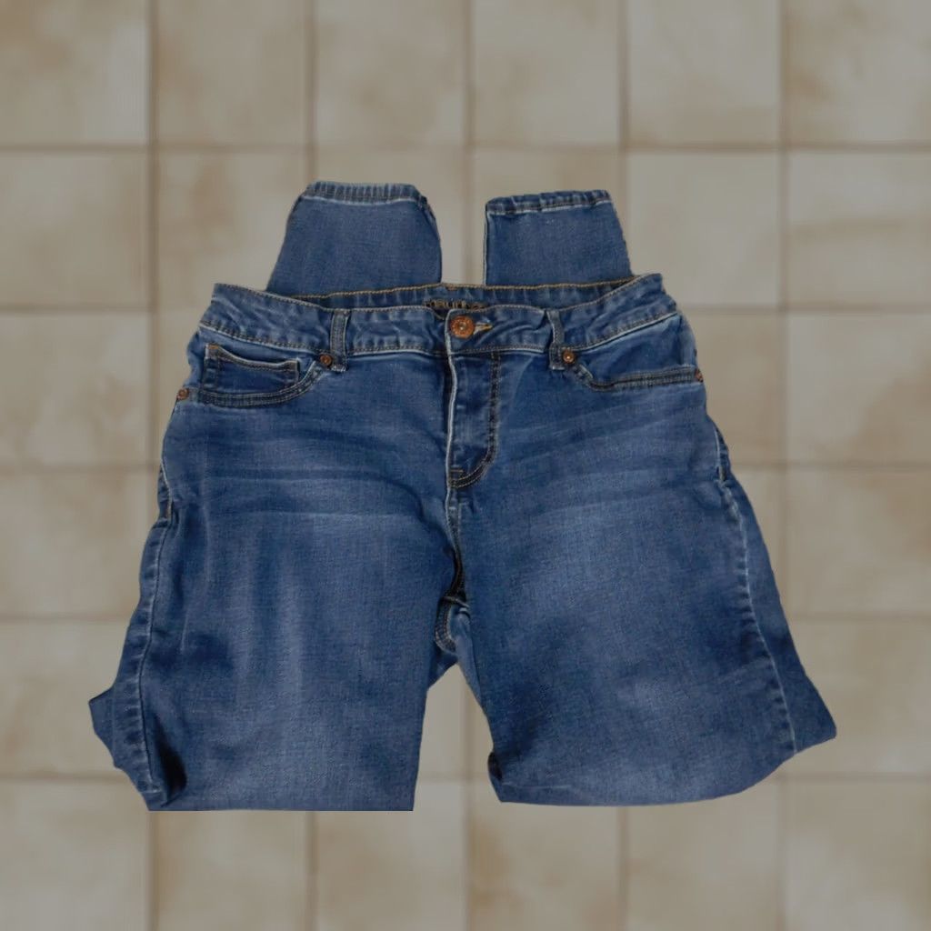 Vintage Maurices Womens Jeans Regular Large Blue Skinny Ankle Zip Denim Size 36" / US 14 / IT 50 - 1 Thumbnail