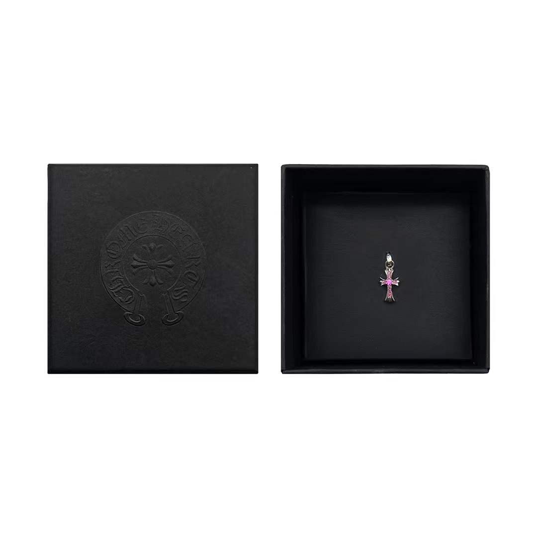 Chrome Hearts Chrome Hearts 18K White Gold Pink Babyfat Cross Pendant Size ONE SIZE - 4 Thumbnail