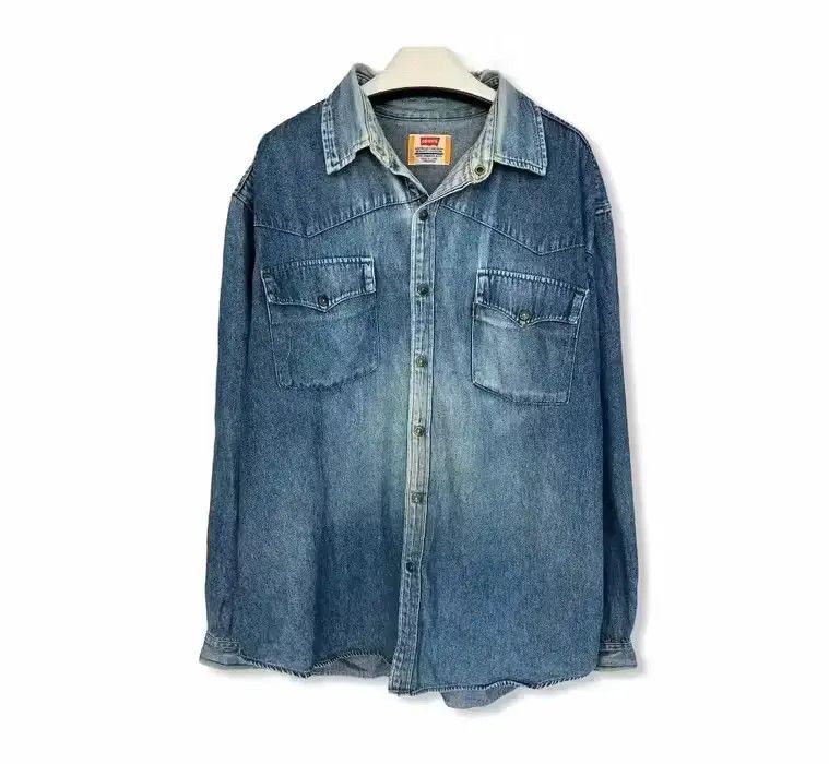 Lvc Orange Tag Denim Button Shirt