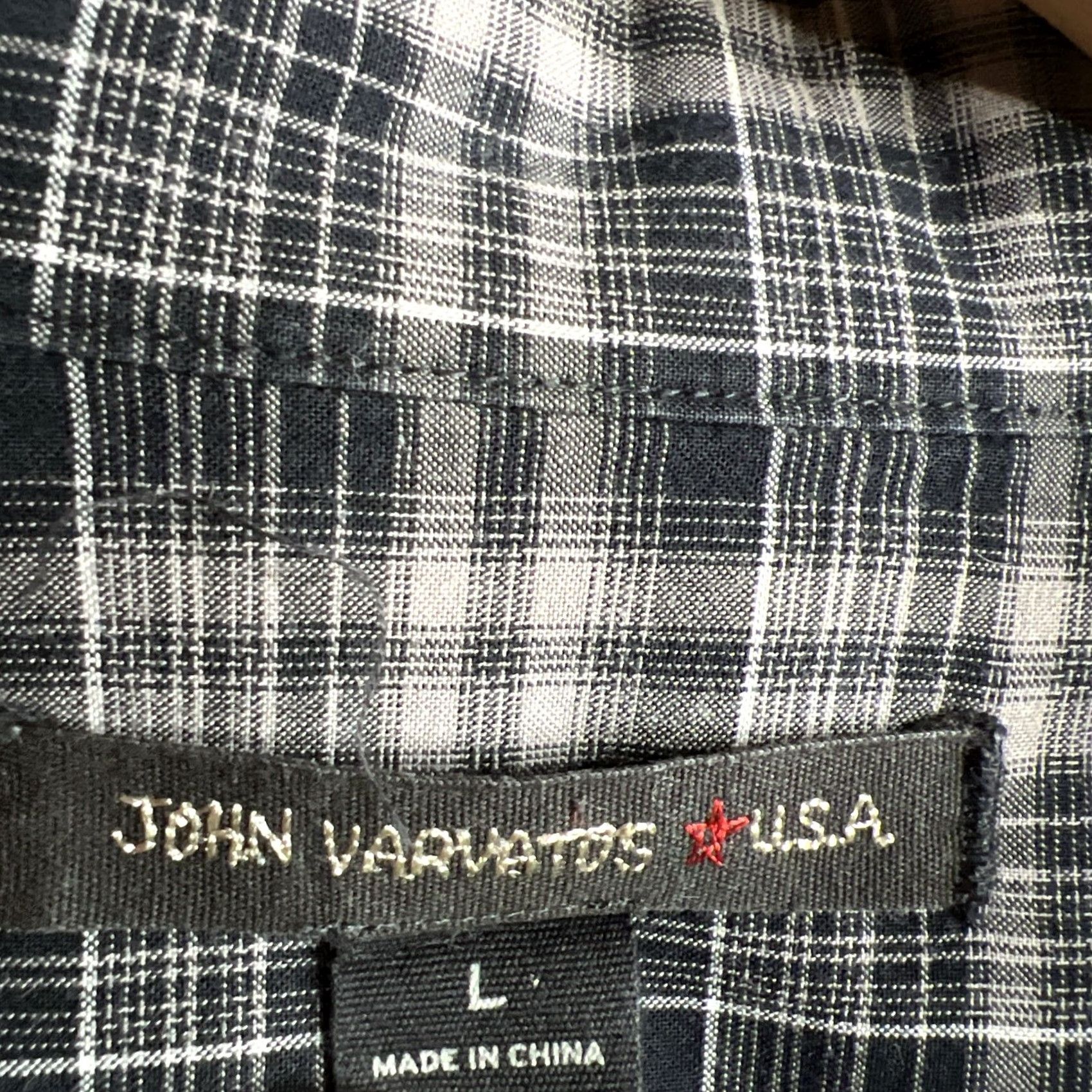 John Varvatos John Varvatos Shirt Button-Up L Long Sleeve Collared 100% Cotton Gray Multicolor Plaid Casual Men’s Large Size US L / EU 52-54 / 3 - 2 Thumbnail