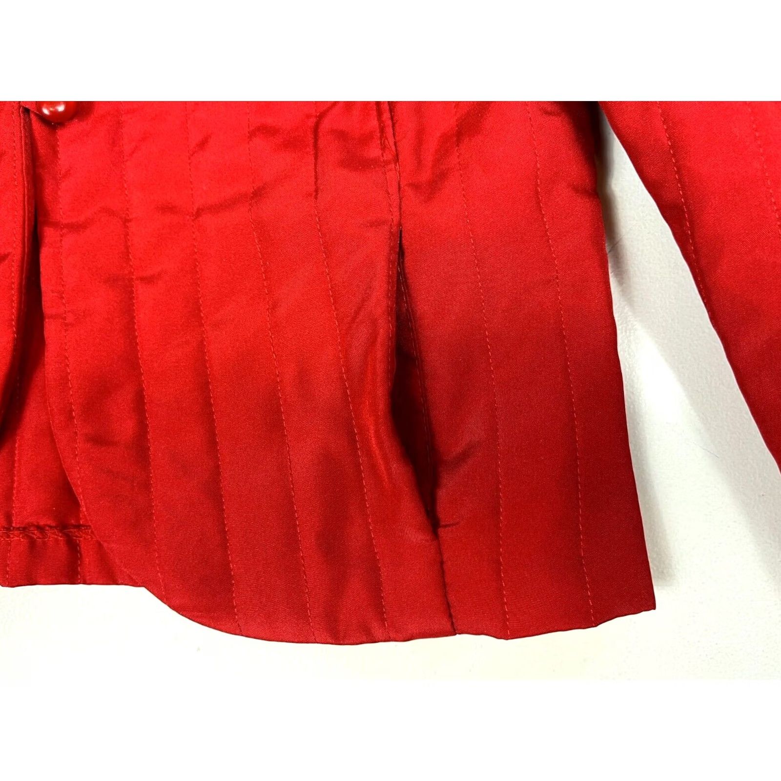 Vintage That's It! California Women's Vintage Quilted Jacket Puff Sleeves Sz 5 Red Womens Size S / US 4 / IT 40 - 6 Thumbnail
