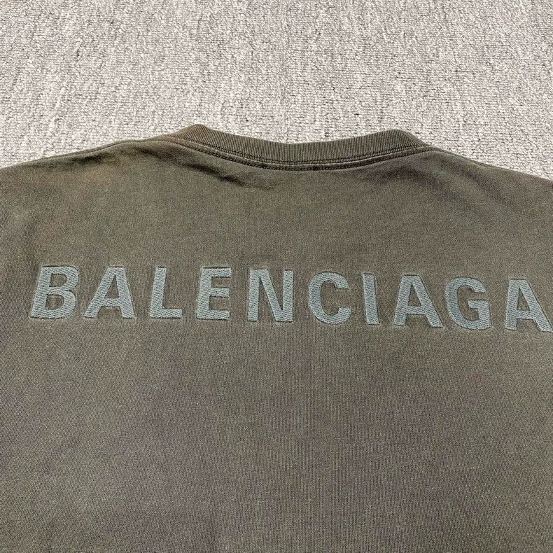 Balenciaga Balenciaga Dark green embroidered logo short-sleeve Size US XL / EU 56 / 4 - 7 Thumbnail