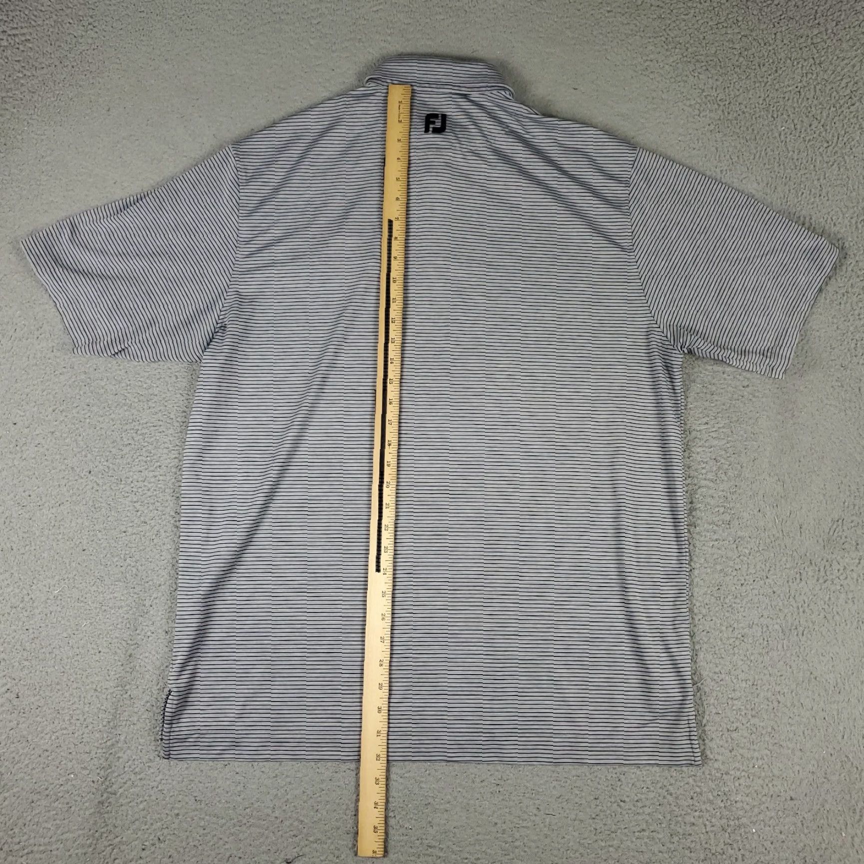 Footjoy FJ Polo Shirt Mens XL Gray Striped Golf Casual Short Sleeve Shirt Size US XL / EU 56 / 4 - 4 Thumbnail
