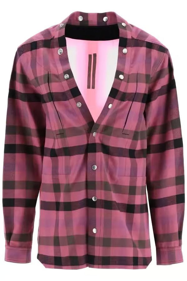 o1y0126 Checked Shirt in Mauve