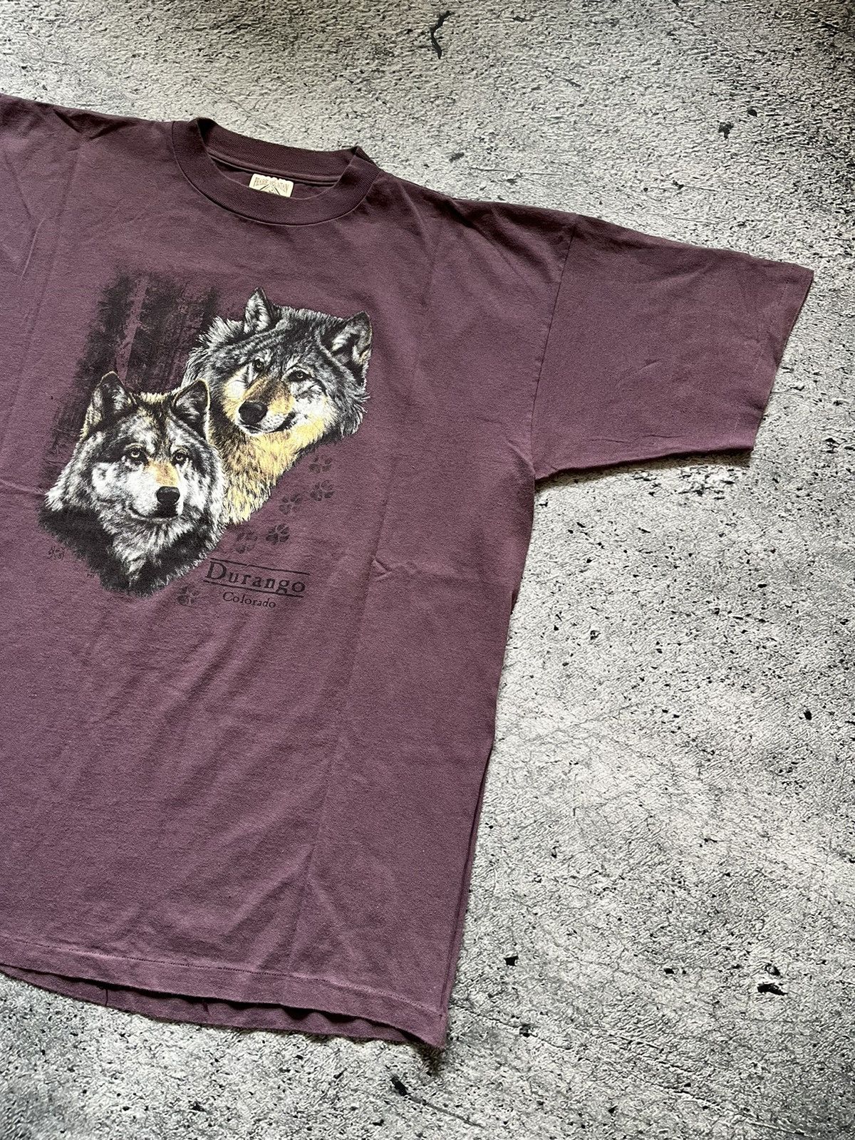 Vintage 90s Vintage Wolf T-Shirt Big Logo single stitch made in USA Size US XL / EU 56 / 4 - 4 Thumbnail