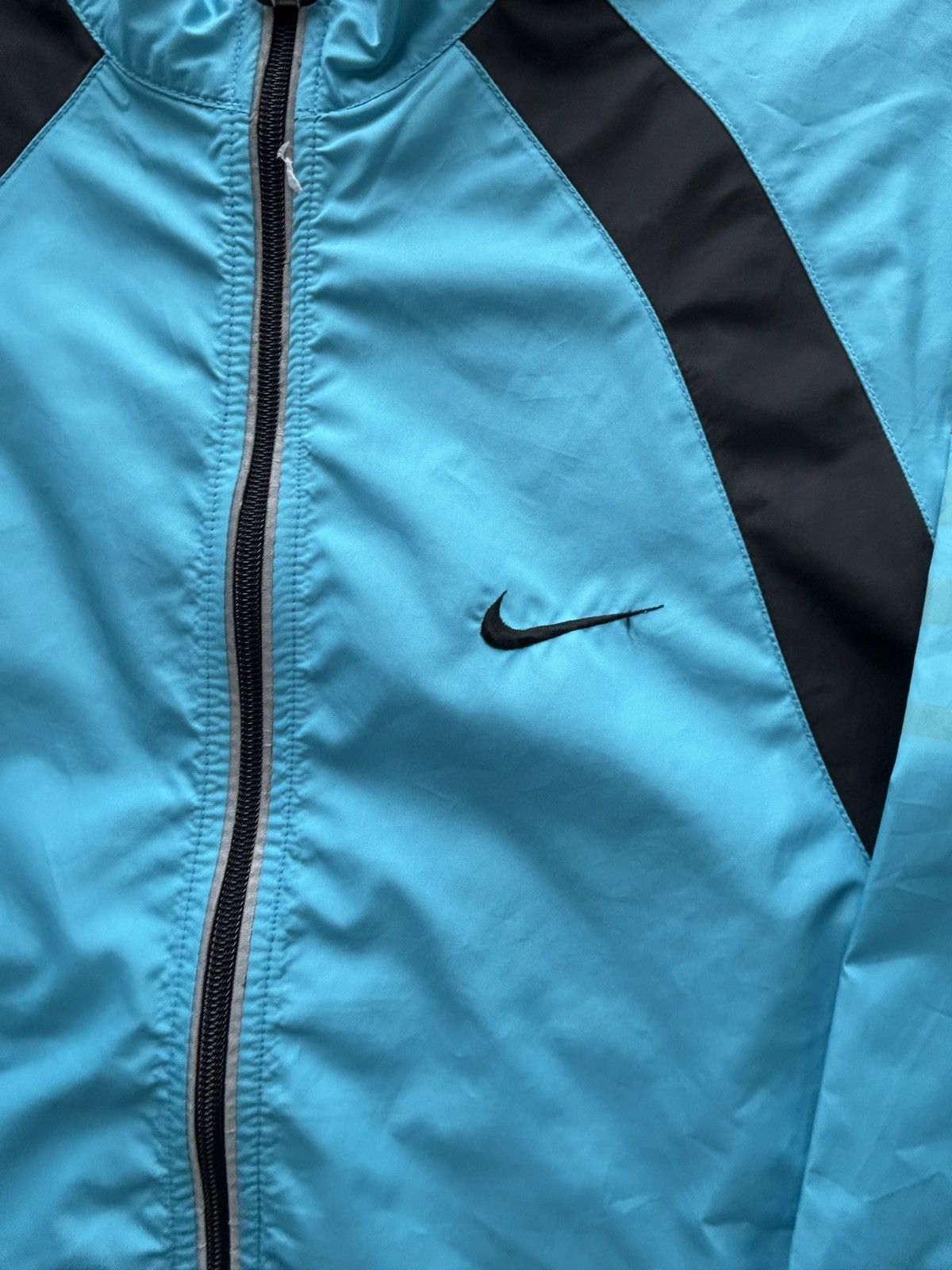 Nike Vintage 90s Baby Blue Nike Windbreaker Jacket Size US M / EU 48-50 / 2 - 2 Thumbnail