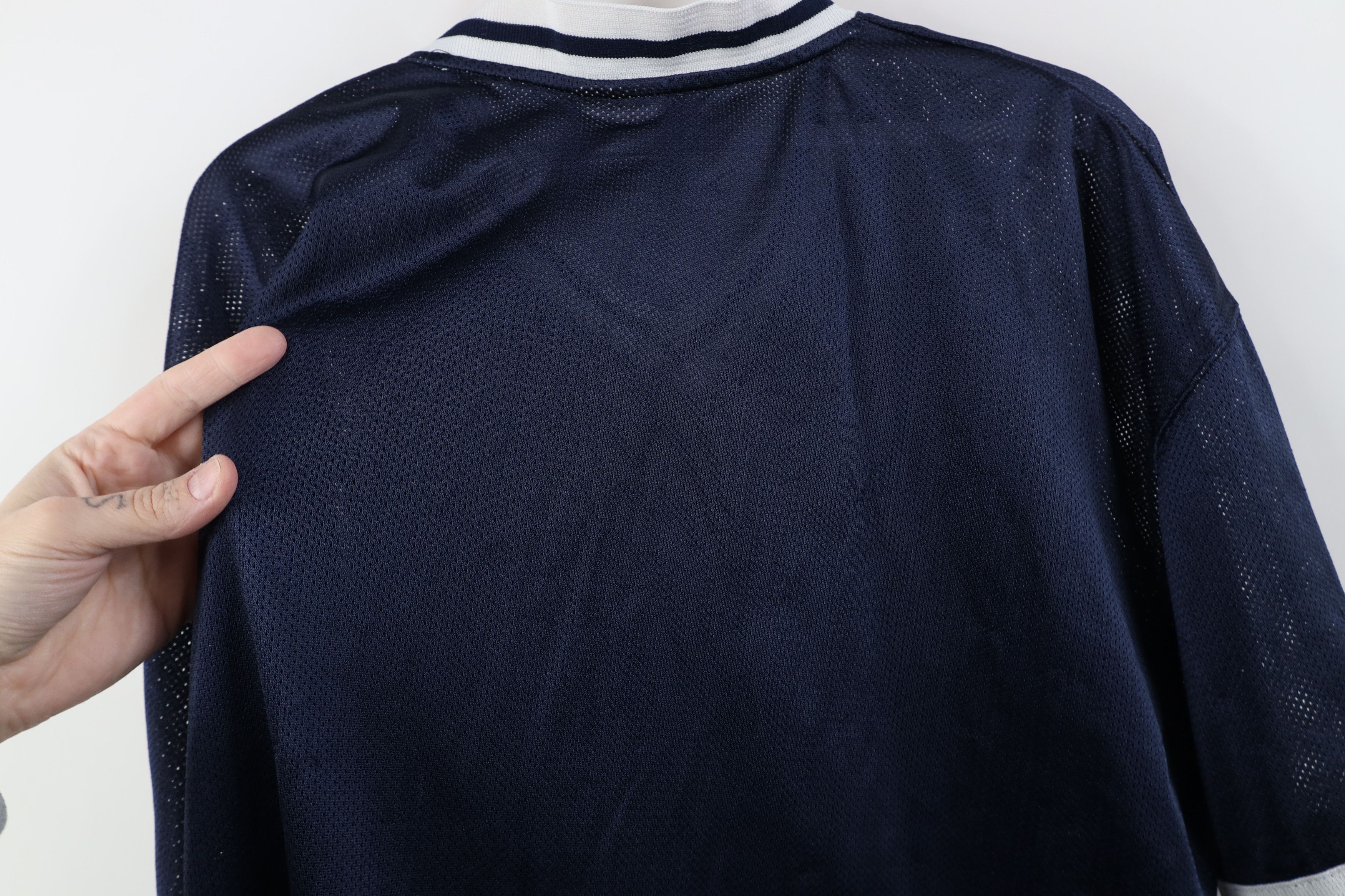Vintage Vintage 90s Notre Dame University Mesh Ringer T-Shirt Jersey Size US XL / EU 56 / 4 - 9 Thumbnail