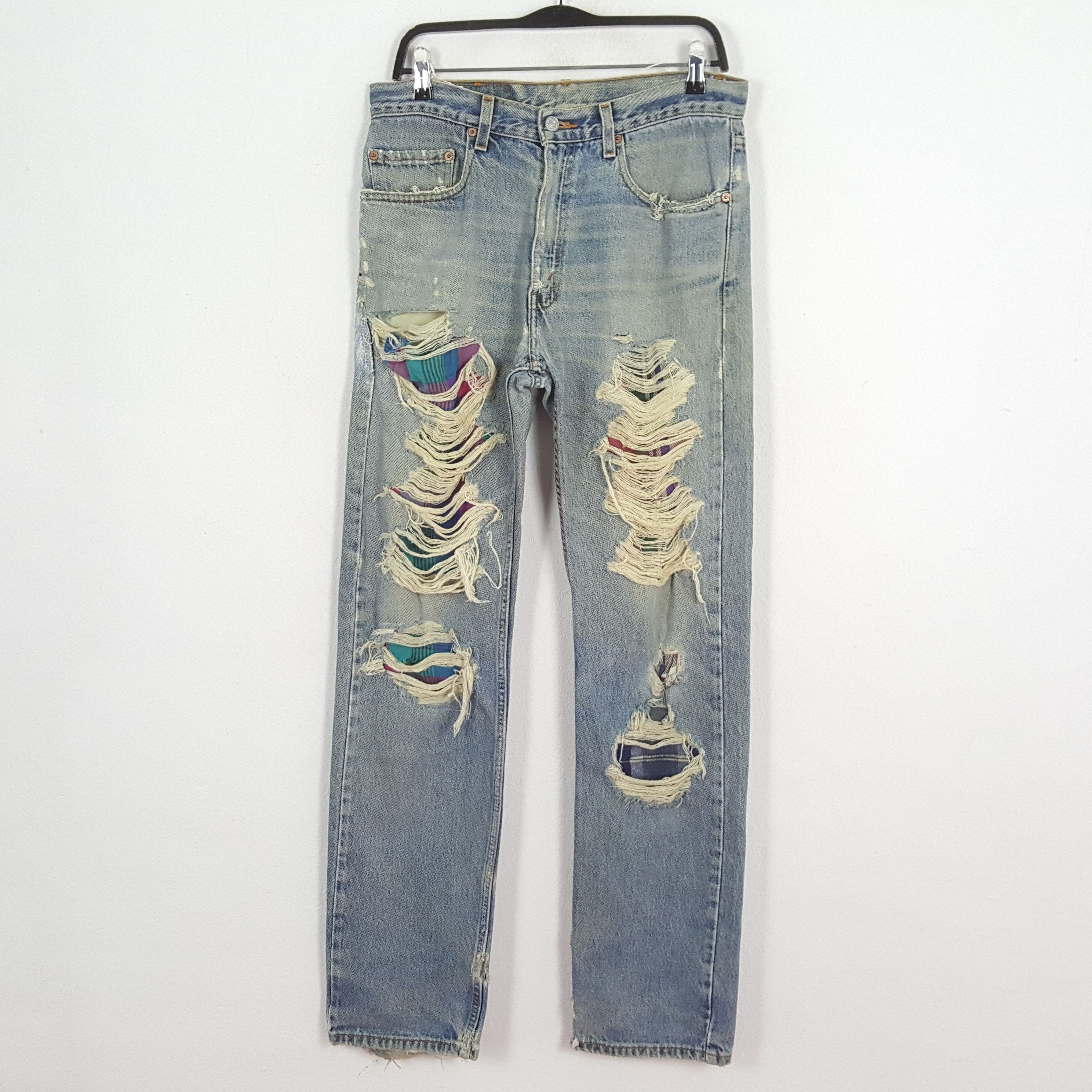Levi's × Vintage LEVI'S Streetwear Rock Punk Style Distressed Jeans c228n19 Size US 32 / EU 48 - 1 Thumbnail