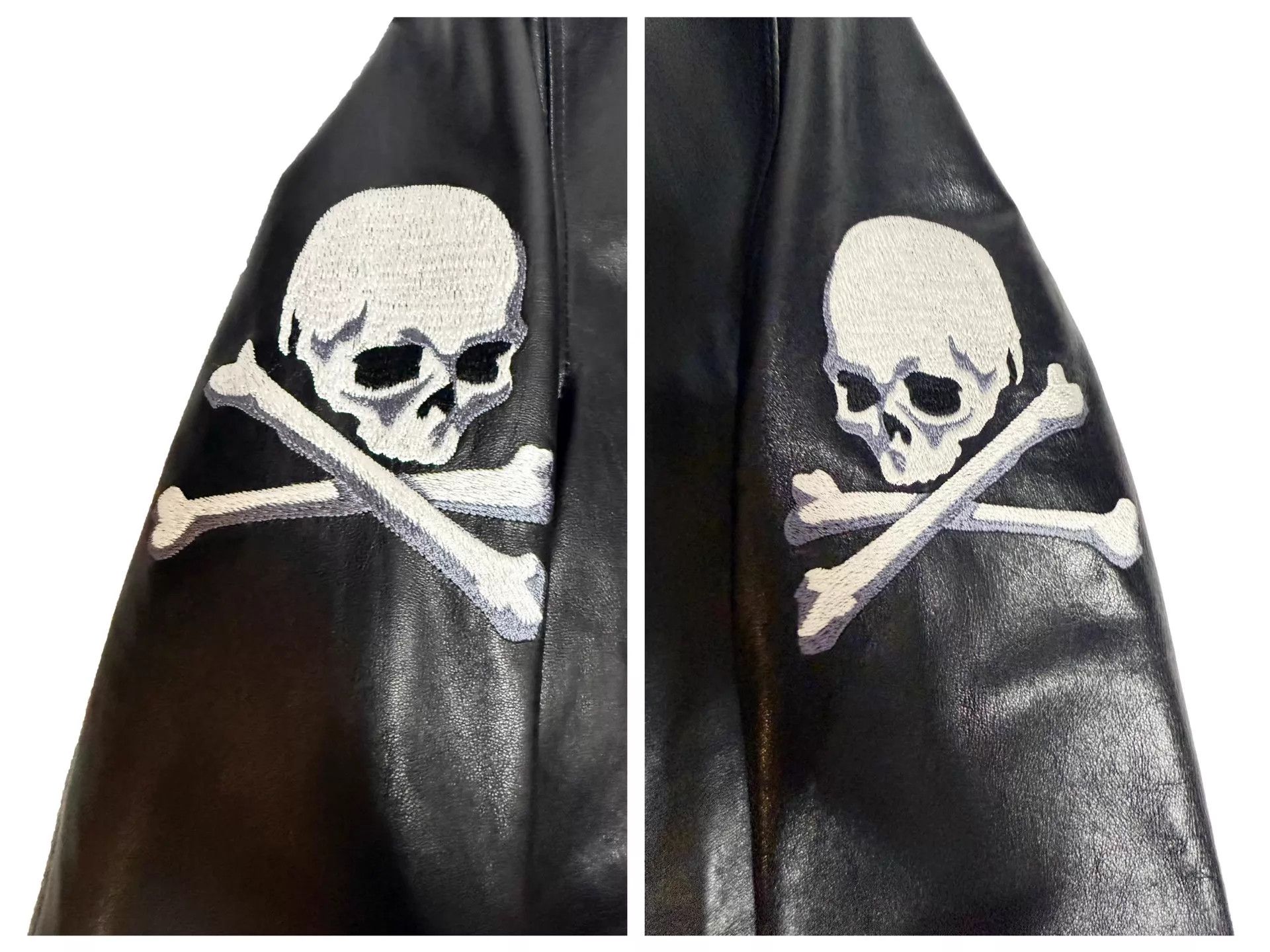 Mastermind Japan MMJ Horsehide Embroidered Skull Jpn Slim Leather Jacket M Size US M / EU 48-50 / 2 - 5 Thumbnail