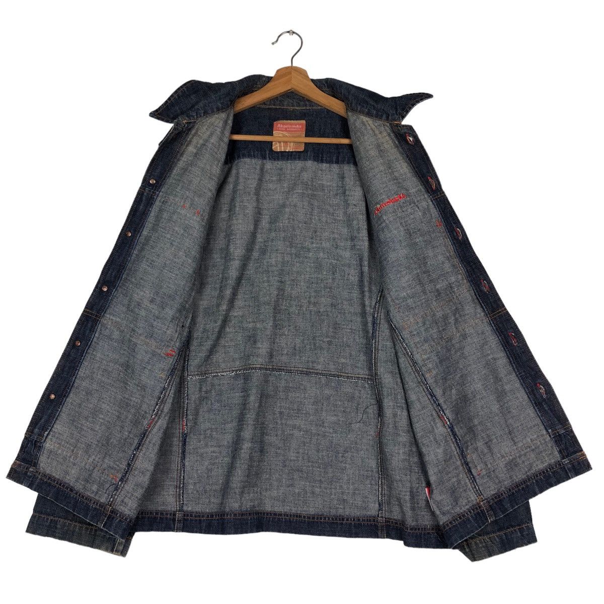 Japanese Brand 🔥Vintage Denim Biker Jacket Akedemiks Gene Research Japan Size US XL / EU 56 / 4 - 13 Thumbnail