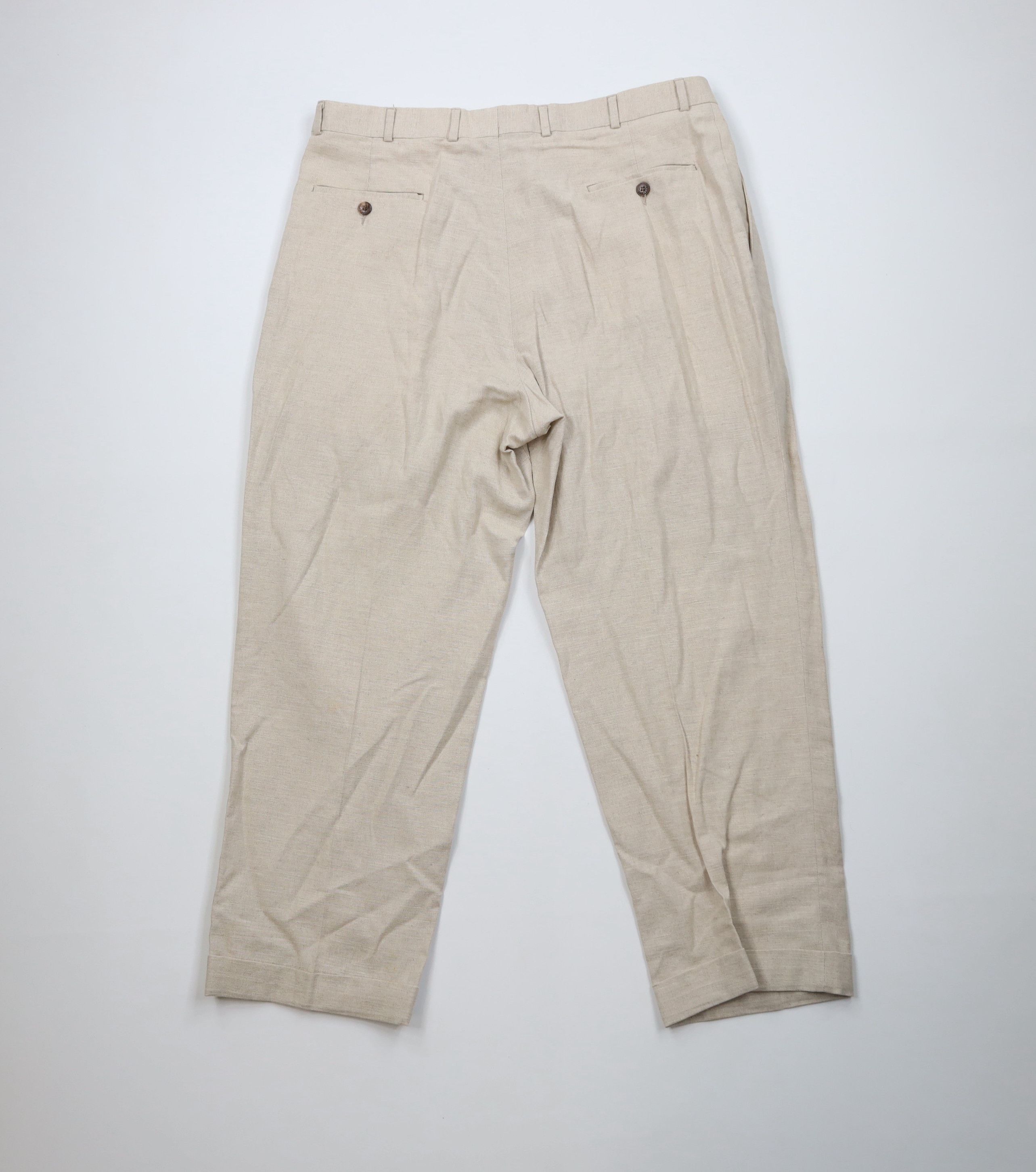Vintage Vintage 90s Streetwear Pleated Wide Leg Chino Pants USA Size US 38 / EU 54 - 13 Thumbnail