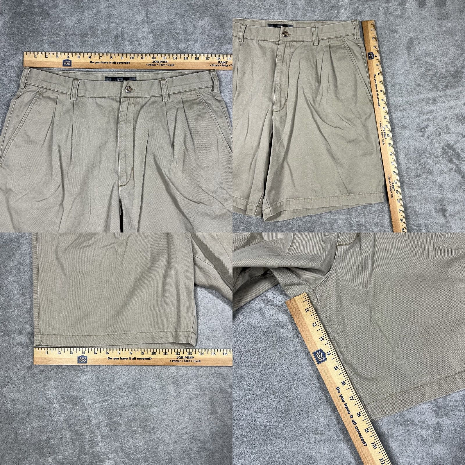 Nike Nike Golf Shorts Men's 36W Khaki Brown Chino 9” Inseam 100% Cotton EUC beige solid zip pockets Nike Dri-Fit Regular Mens Size US 36 / EU 52 - 8 Thumbnail