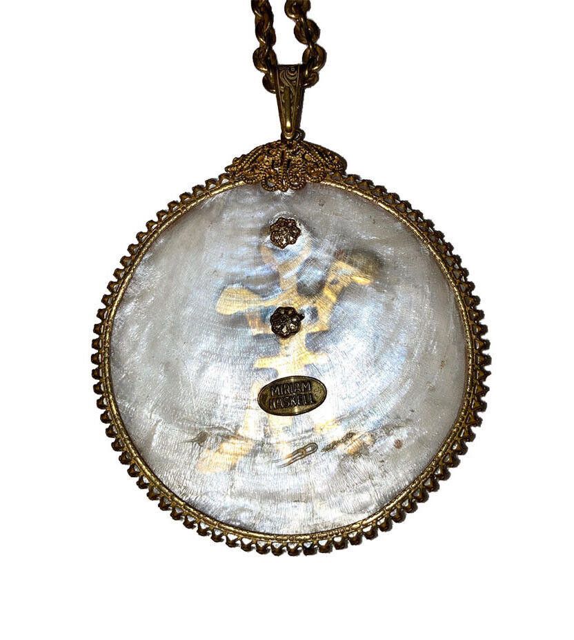 Designer Miriam Brass Tribal Mother of Pearl Shell Pendant Necklace Size ONE SIZE - 5 Thumbnail