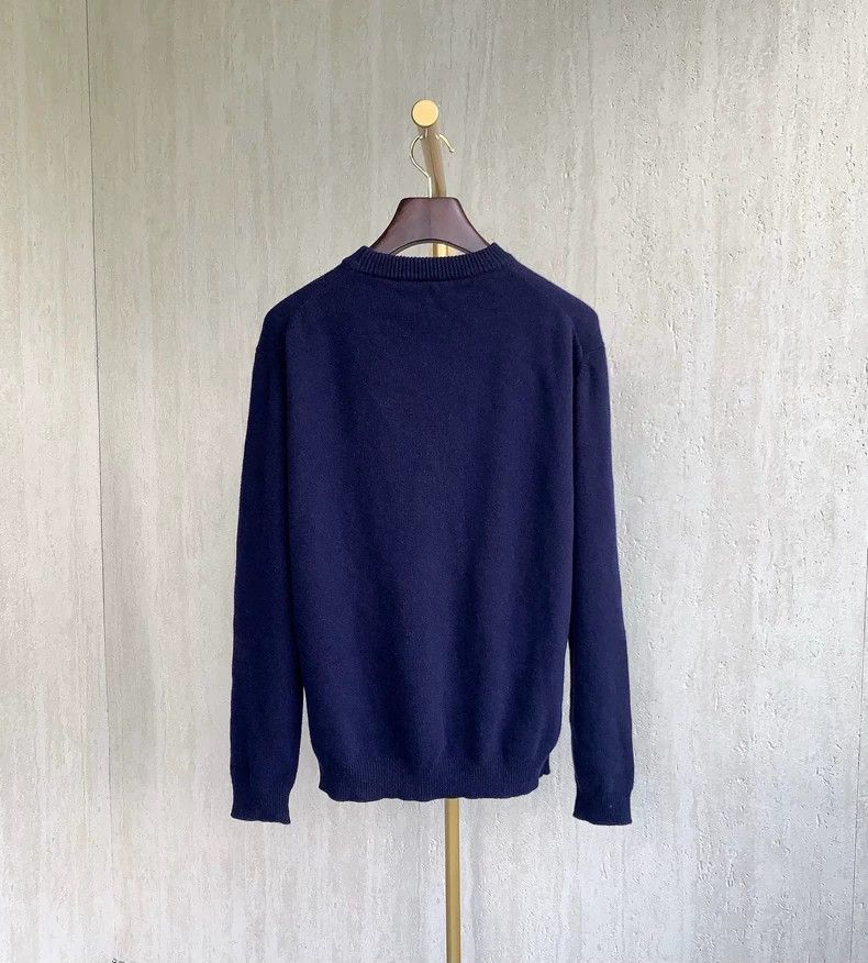 Loro Piana LORO PIANA Deep blue cashmere sweater with round neck Size US L / EU 52-54 / 3 - 2 Thumbnail