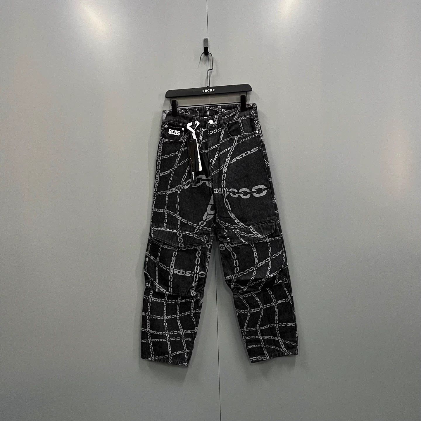 GCDS GCDS Chain Print Denim Work Pants 31 Size US 31 - 1 Thumbnail