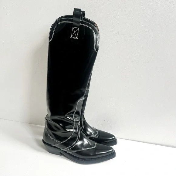 Ganni Ganni | Tall Western Boots Size US 9 / IT 39 - 1 Thumbnail