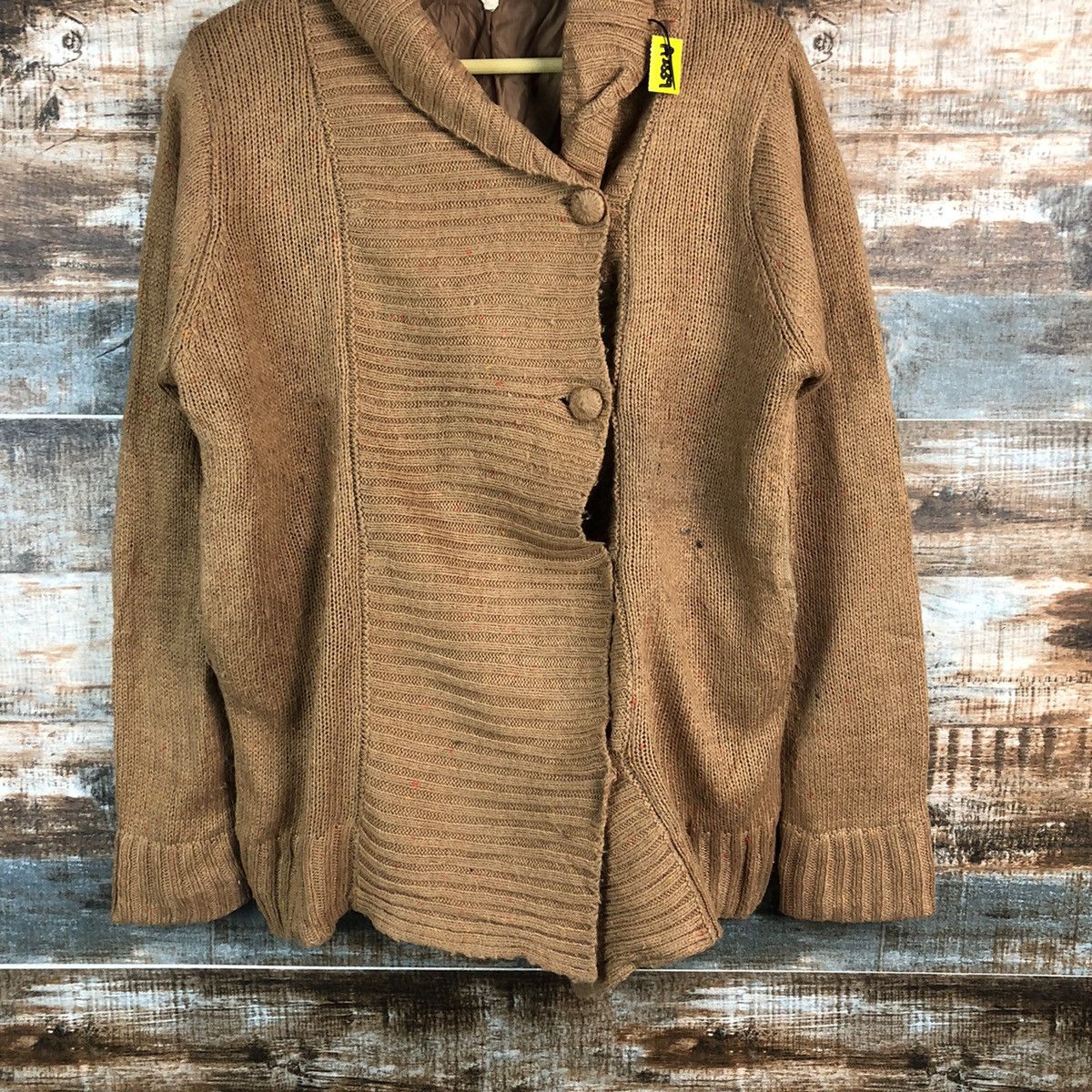 Homespun Knitwear × Japanese Brand M.M.O Brown cardigan vintage Knitwear #A2339 Size US M / EU 48-50 / 2 - 3 Thumbnail