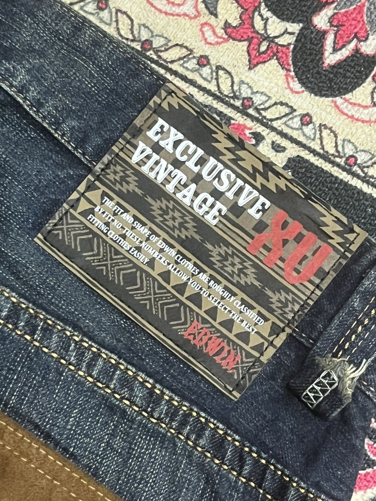 Kapital Kountry Edwin Exclusive Vintage Dark Blue Faded Sashiko Loose Jeans Size US 34 / EU 50 - 8 Thumbnail