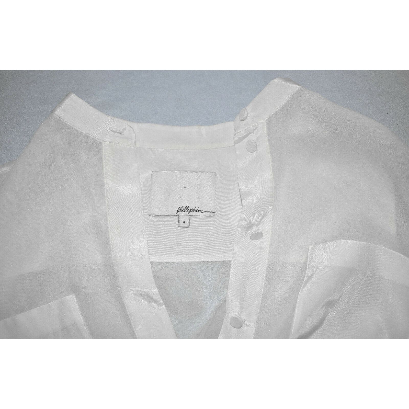 3.1 Phillip Lim 3.1 PHILLIP LIM White Silk Patch Pockets Blouse With Tank 4 Size S / US 4 / IT 40 - 6 Thumbnail