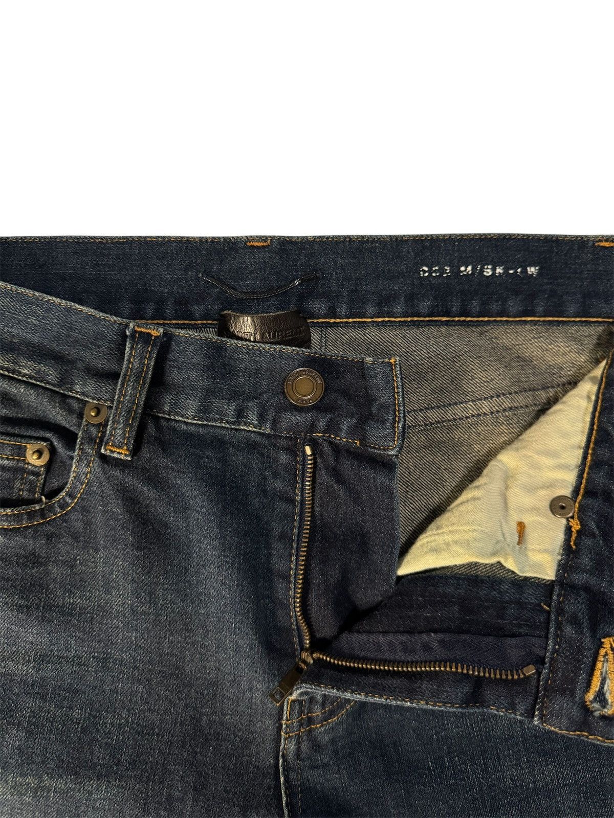 Yves Saint Laurent FW16 Saint Laurent by Hedi Slimane Dirty Blue D02 Jeans Size US 28 / EU 44 - 4 Thumbnail