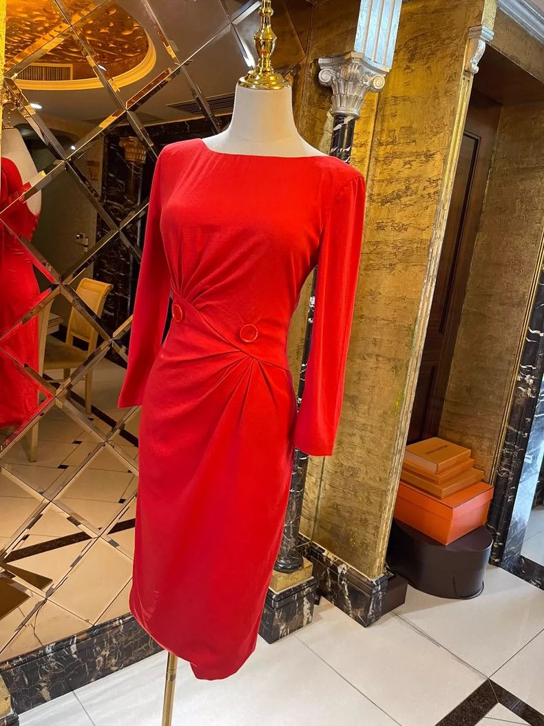 Versace Versace Marsh orange three-dimensional cut dress Size M / US 6-8 / IT 42-44 - 3 Thumbnail