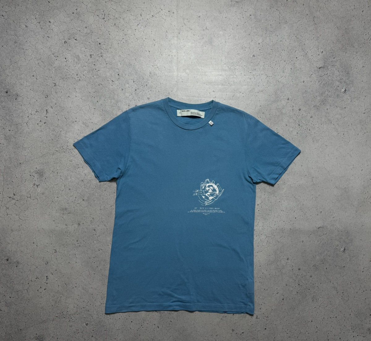 Off-White Off-White Luxury Blue T-Shirt Size M Big Logo Size US M / EU 48-50 / 2 - 2 Thumbnail