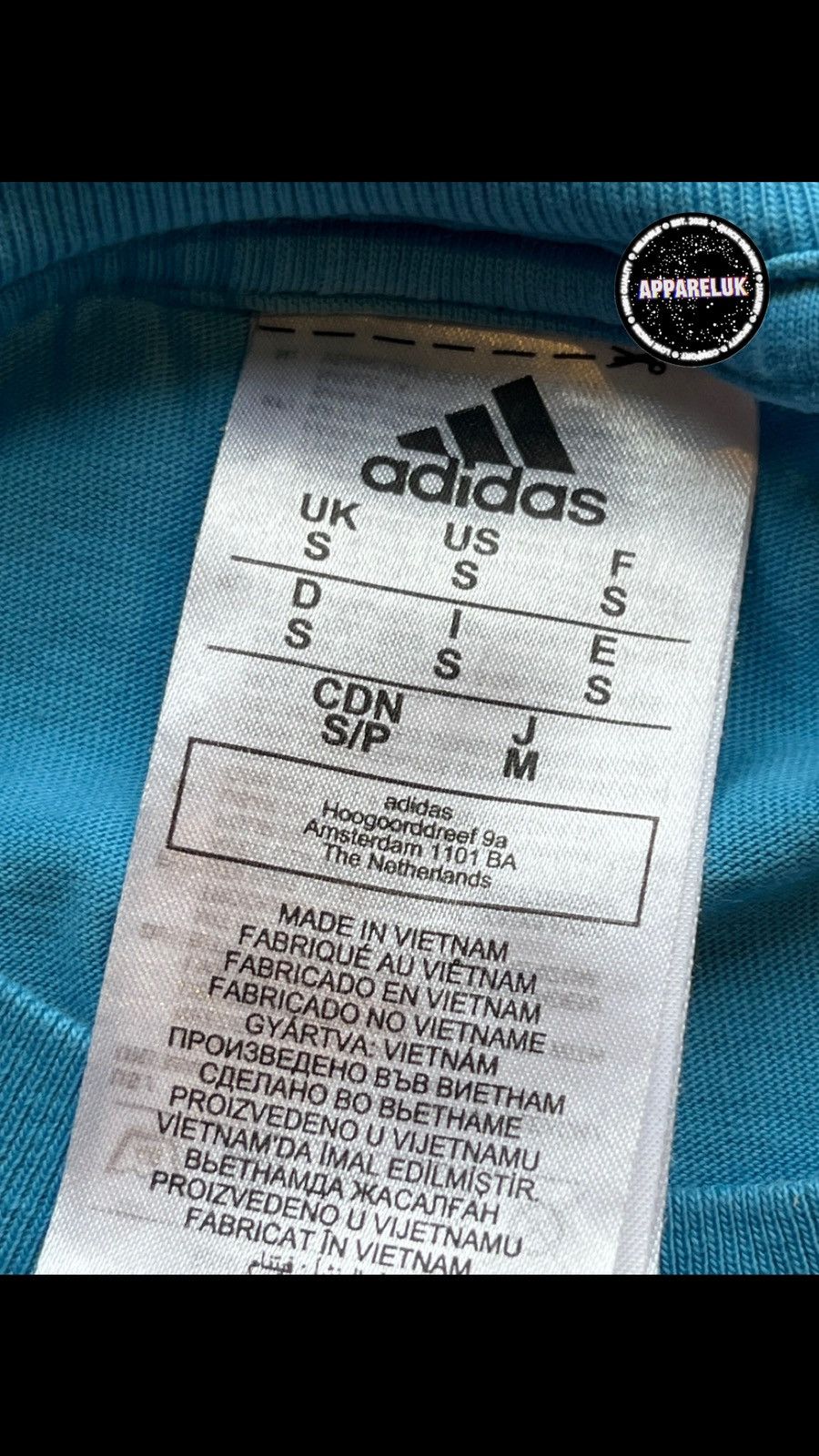Adidas BLUE ADIDAS TSHIRT Size US S / EU 44-46 / 1 - 4 Thumbnail