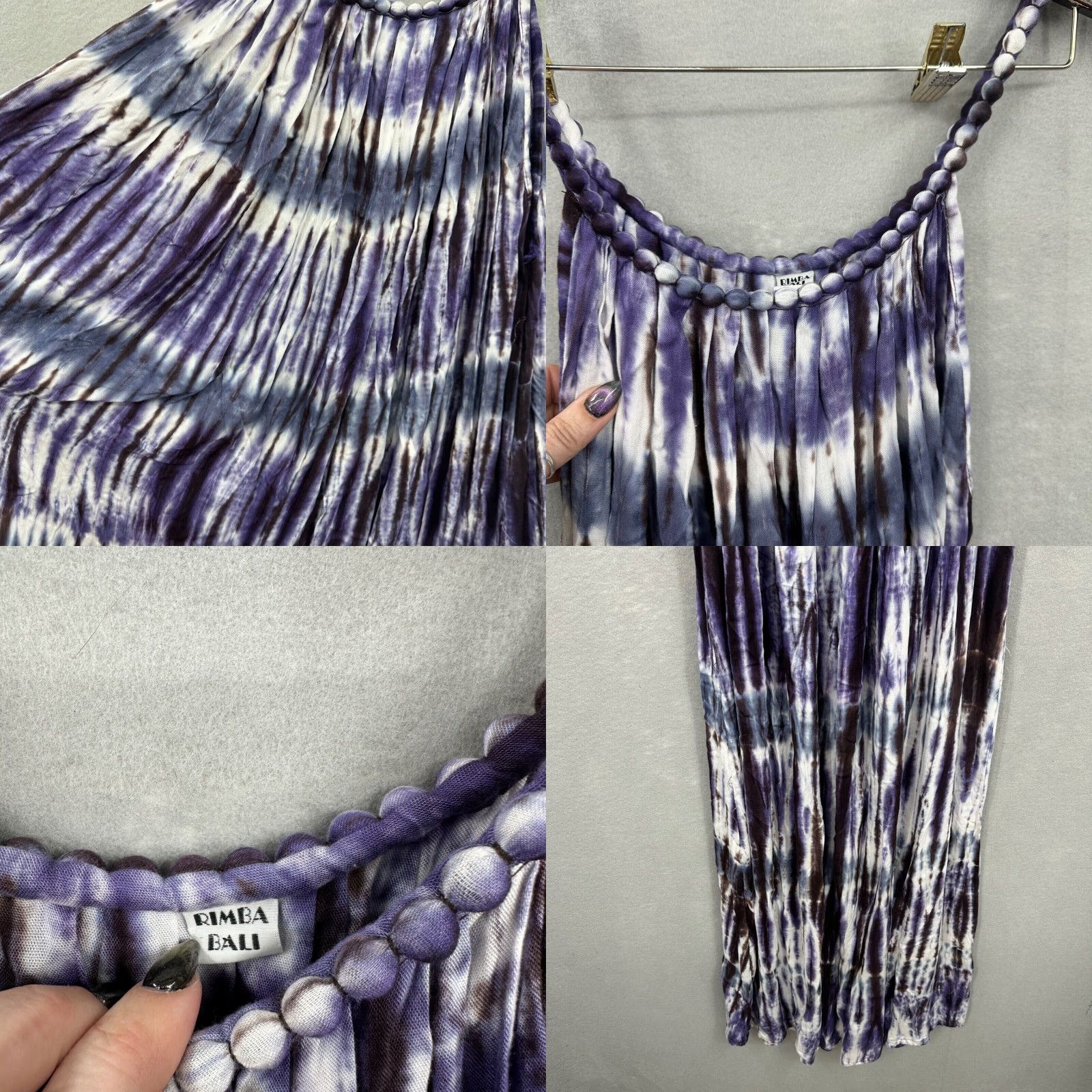 Vintage Rimba Bali Dress Womens Large Sundress Tie Dye Boho Cottagecore Bubble Accent Size L / US 10 / IT 46 - 8 Thumbnail