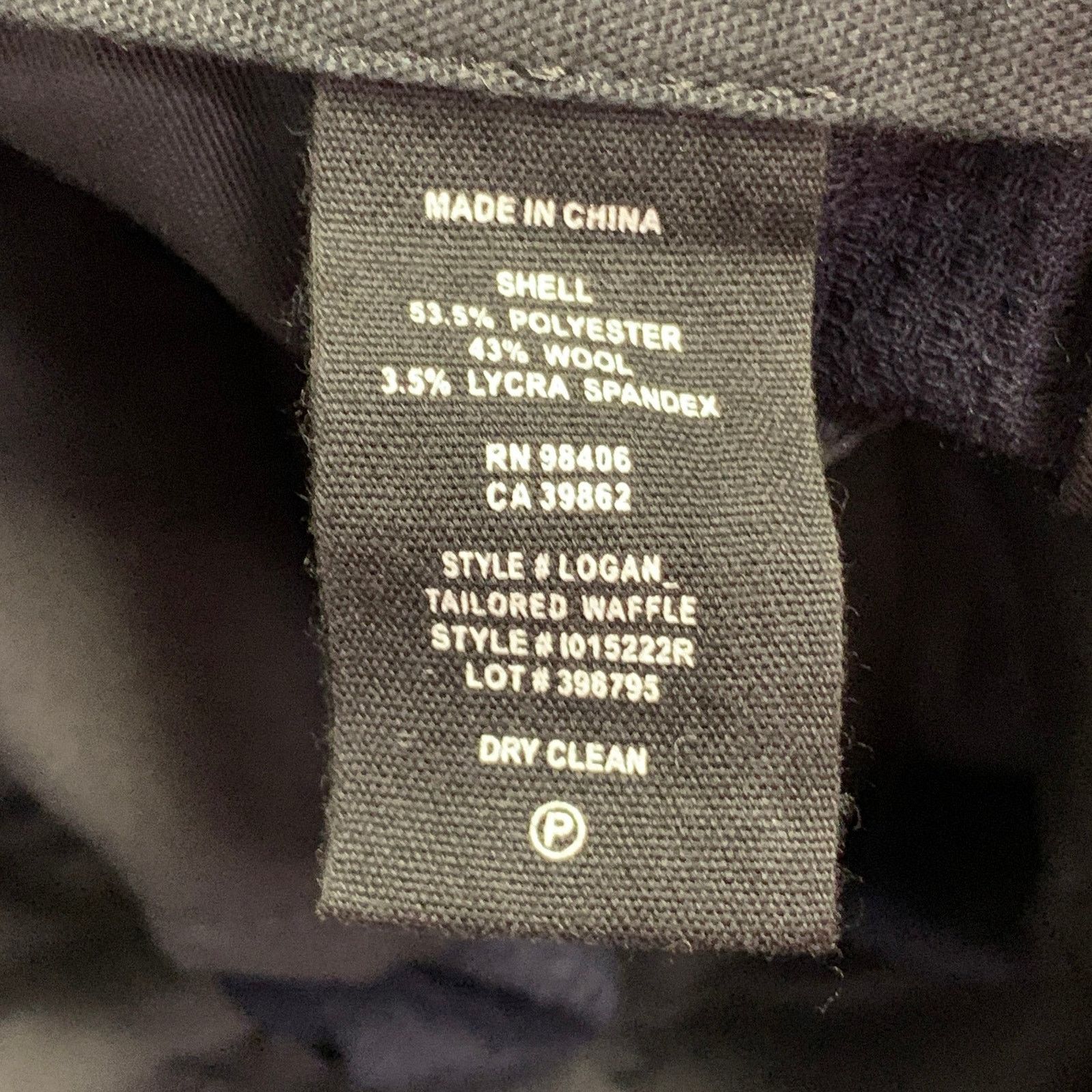 Theory THEORY Logan Navy Waffle Textured Polyester Tapered Pants Size US 34 / EU 50 - 6 Thumbnail
