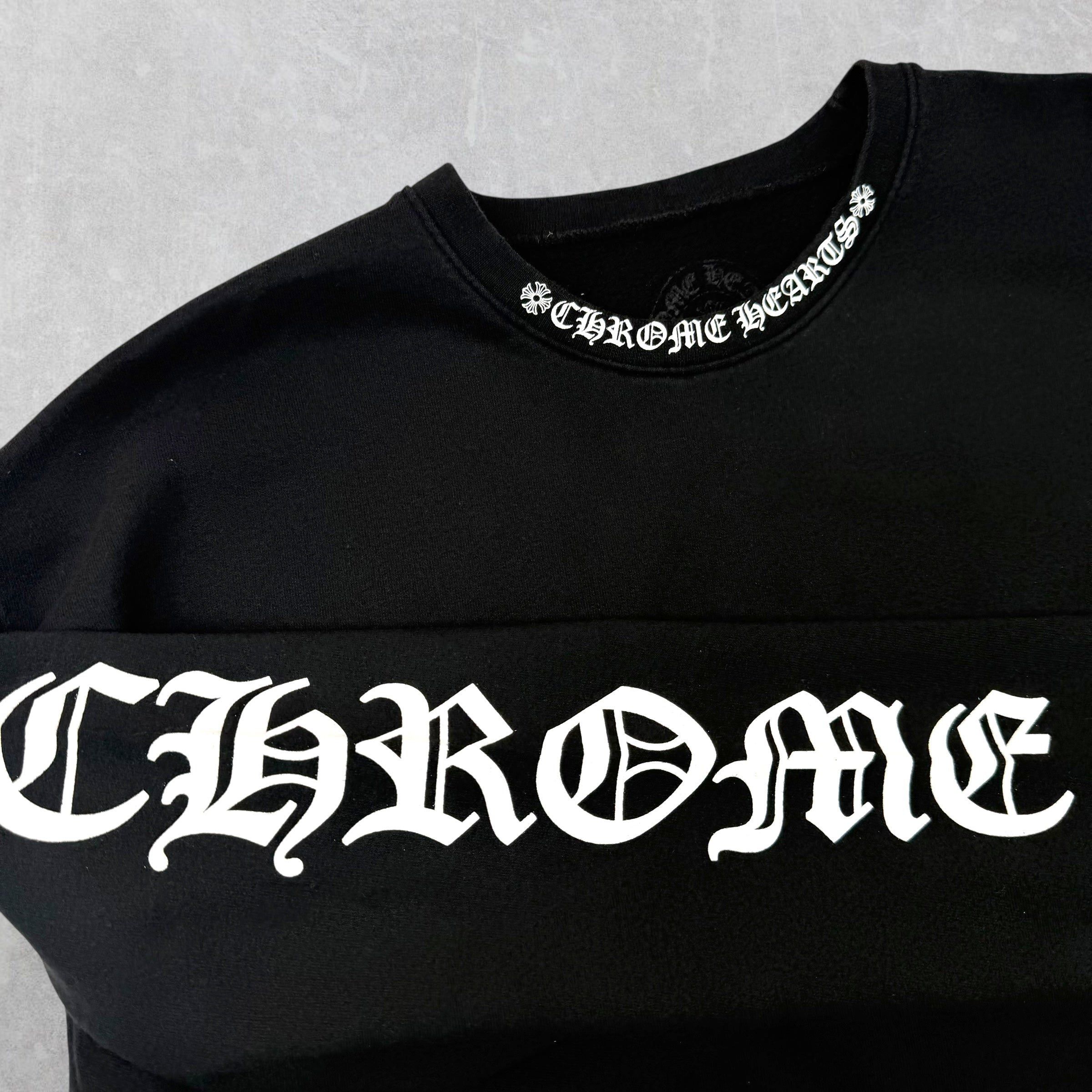 Chrome Hearts Chrome Hearts Neck Logo Black Crewneck L Size US L / EU 52-54 / 3 - 3 Thumbnail