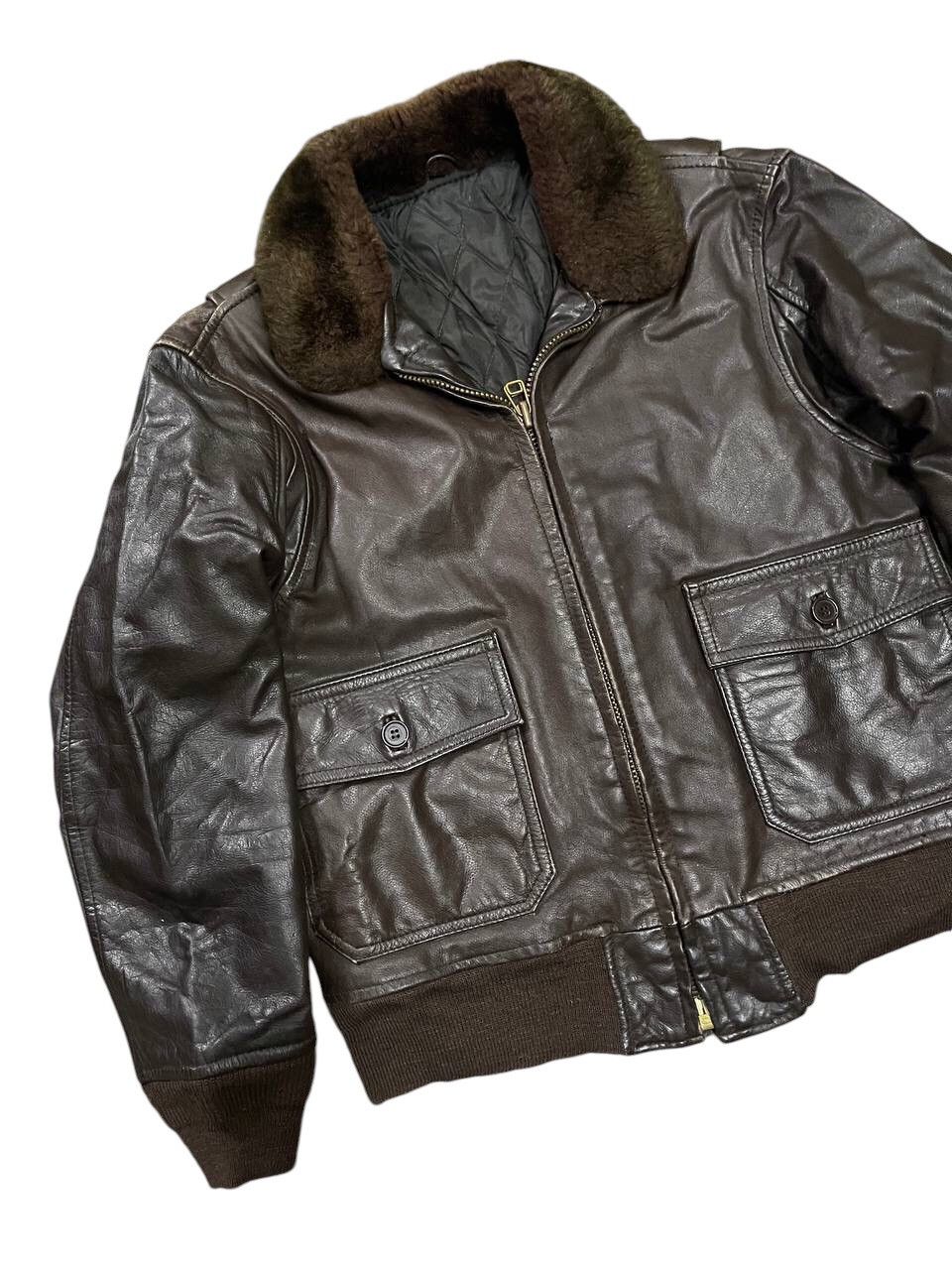Vintage 💥 Vintage A-2 Leather Flight Jacket💥 Size US M / EU 48-50 / 2 - 3 Thumbnail