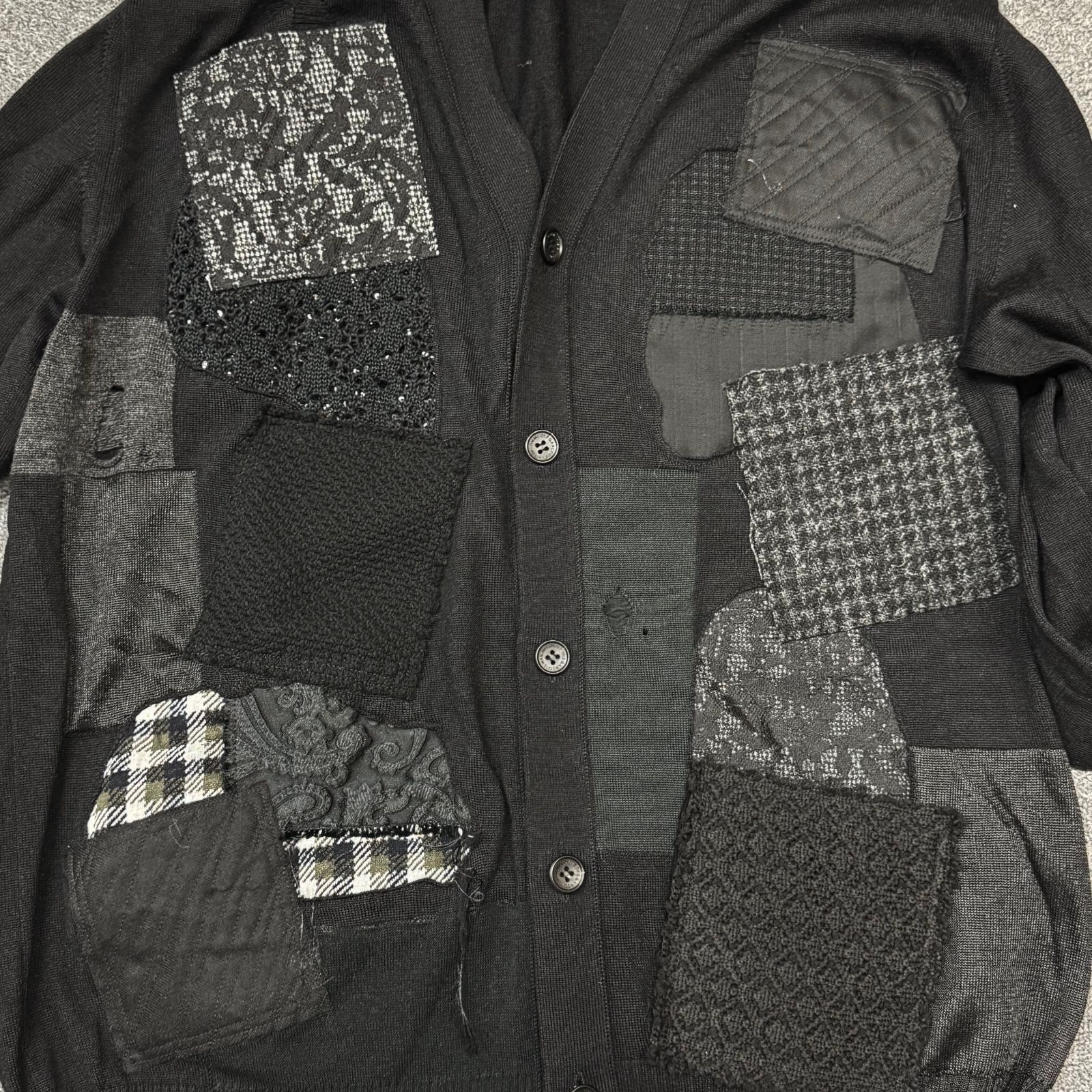 Comme des Garcons Sweater Patch Design Knit Cardigan Size US M / EU 48-50 / 2 - 5 Thumbnail