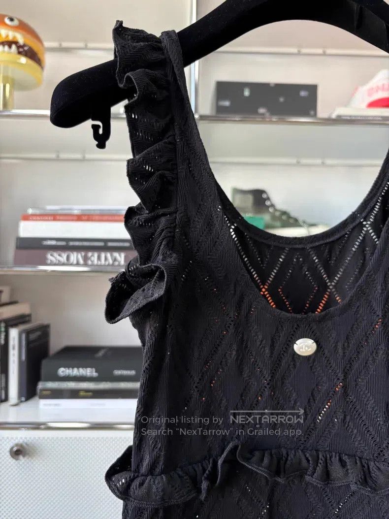 Chanel Chanel 22m black diamond ruffle sleeveless dress Size XS / US 0-2 / IT 36-38 - 2 Thumbnail