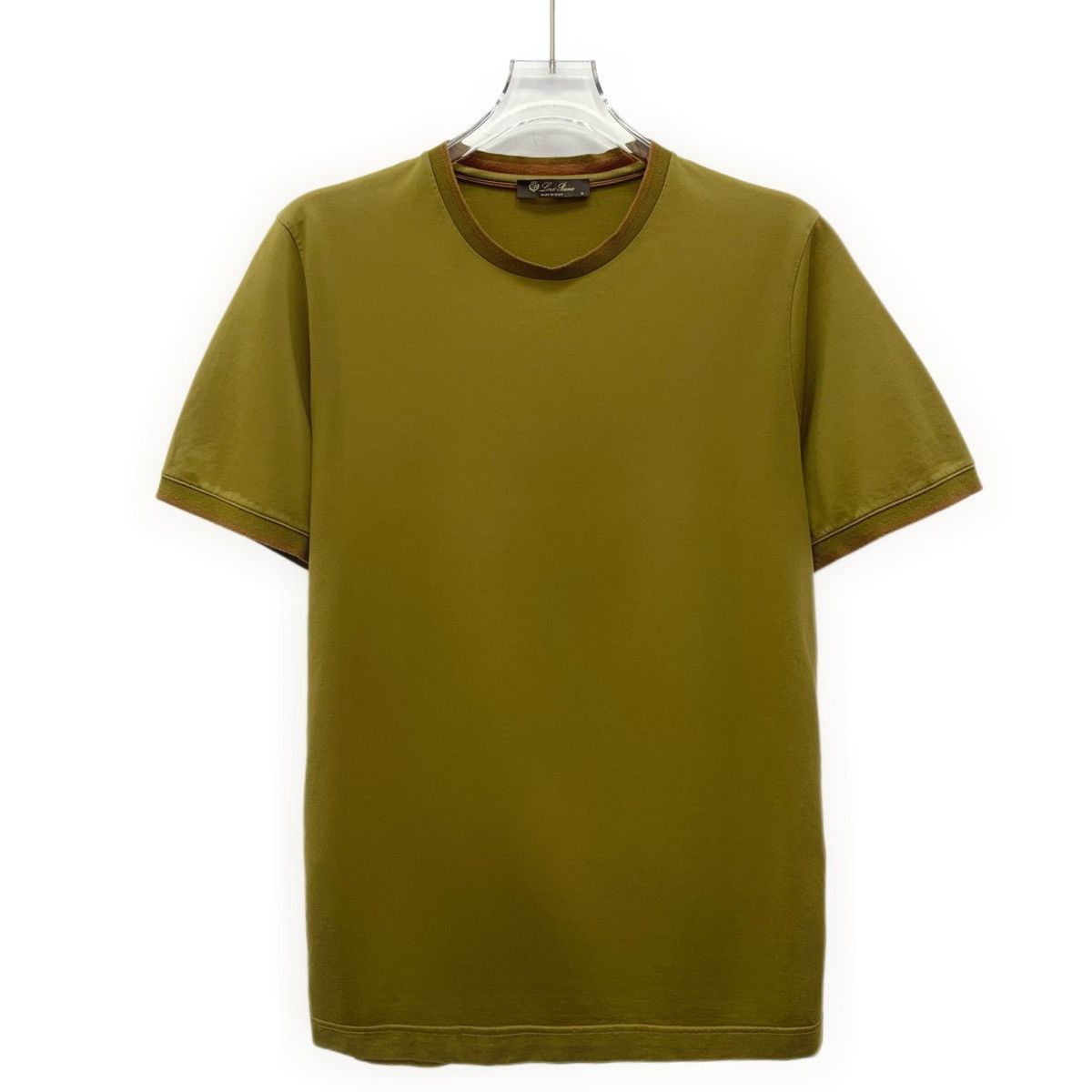 Loro Piana Loro Piana Tan Cotton Crew Neck Short Sleeve T-Shirt K26WX Size US S / EU 44-46 / 1 - 1 Thumbnail
