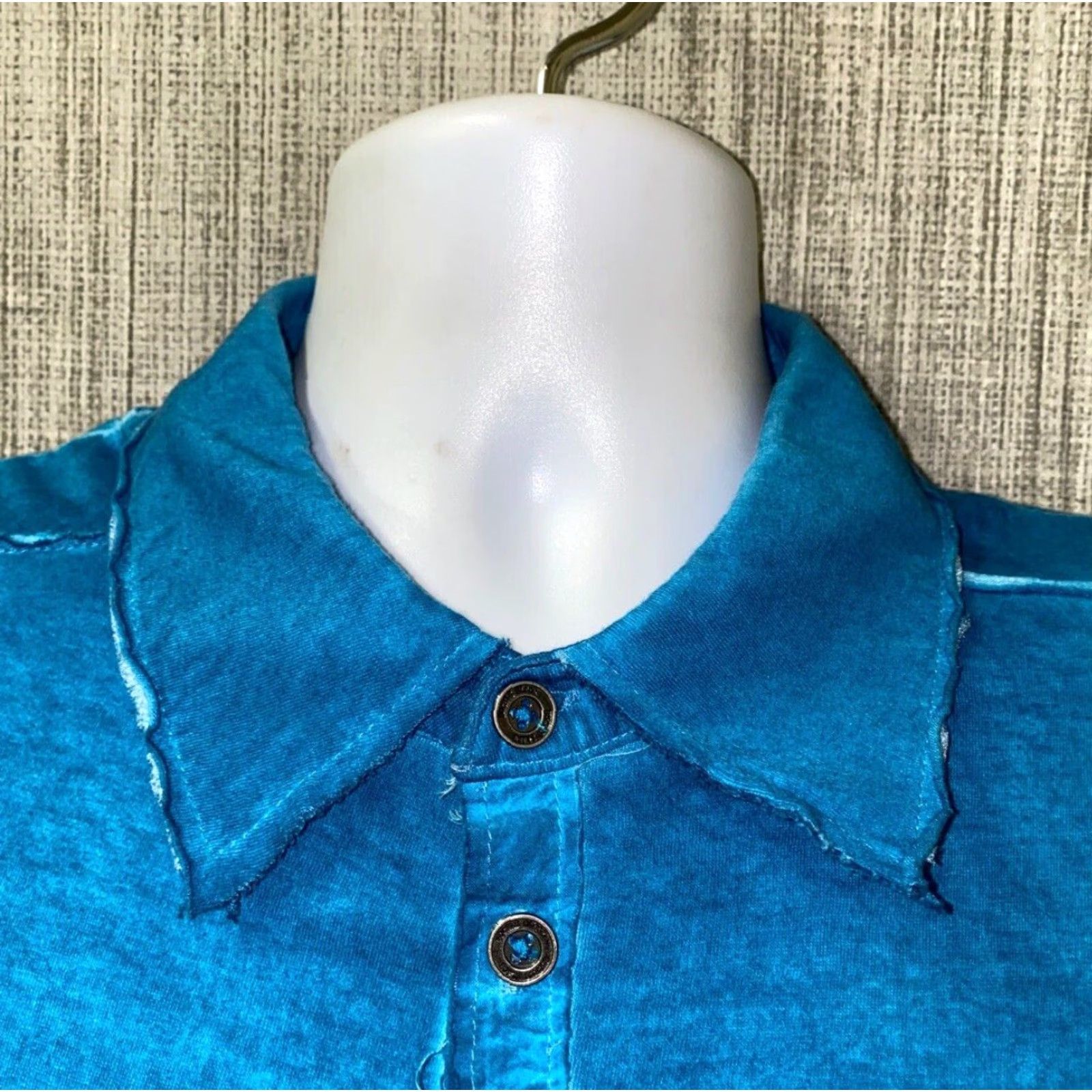 Vintage Buckle Mens Golf Polo Shirt Blue Standard Fit Size L Size US L / EU 52-54 / 3 - 3 Thumbnail