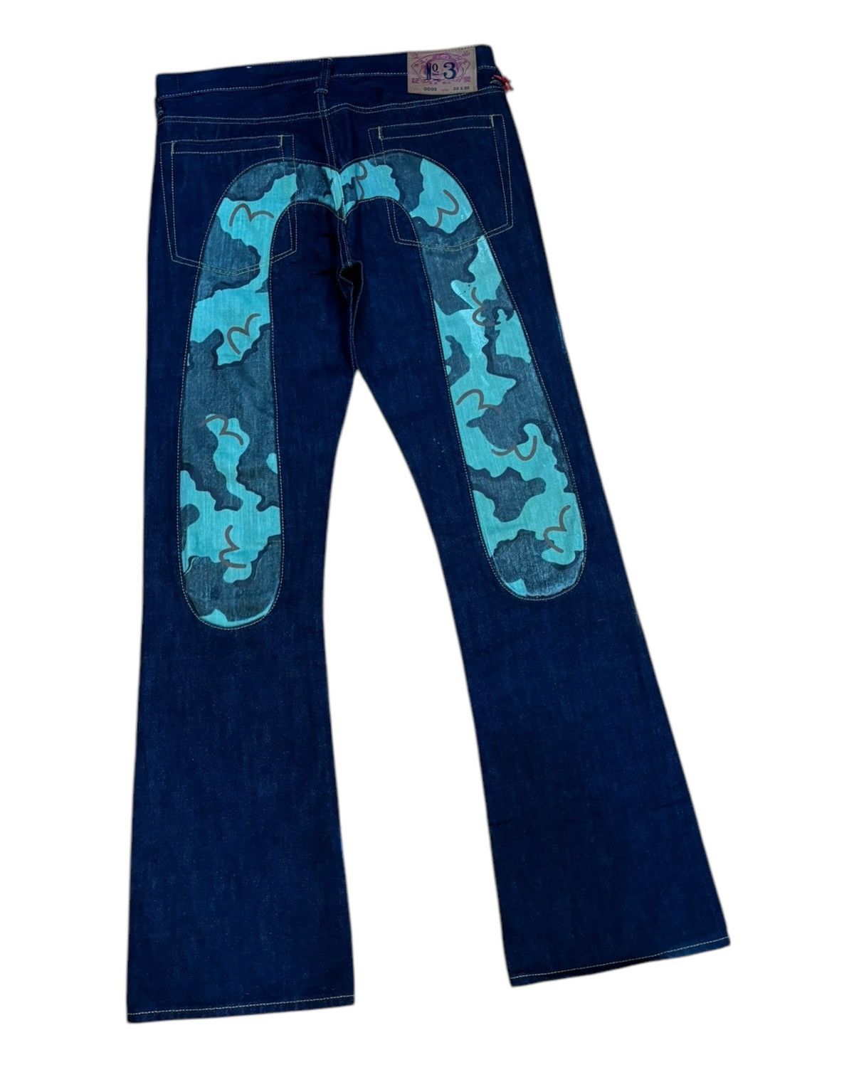 If Six Was Nine Flare Jeans Japanese Brand Evisu Bootcut Camo Denim Jeans Size US 32 / EU 48 - 3 Thumbnail