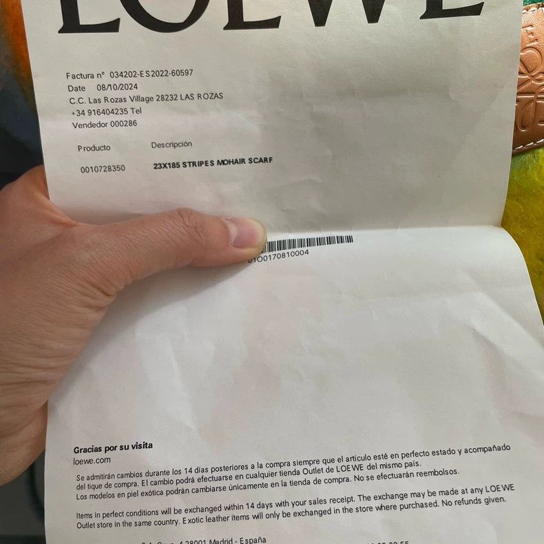 Loewe LOEWE Rainbow alpaca wool scarf Size ONE SIZE - 5 Thumbnail