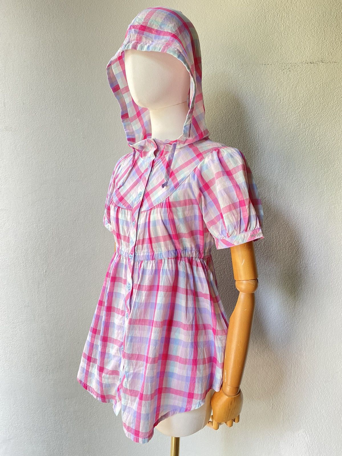 Designer × Japanese Brand Mezzo Piano For Candy Girts Pastel Plaid Hoodie. Size ONE SIZE - 12 Thumbnail