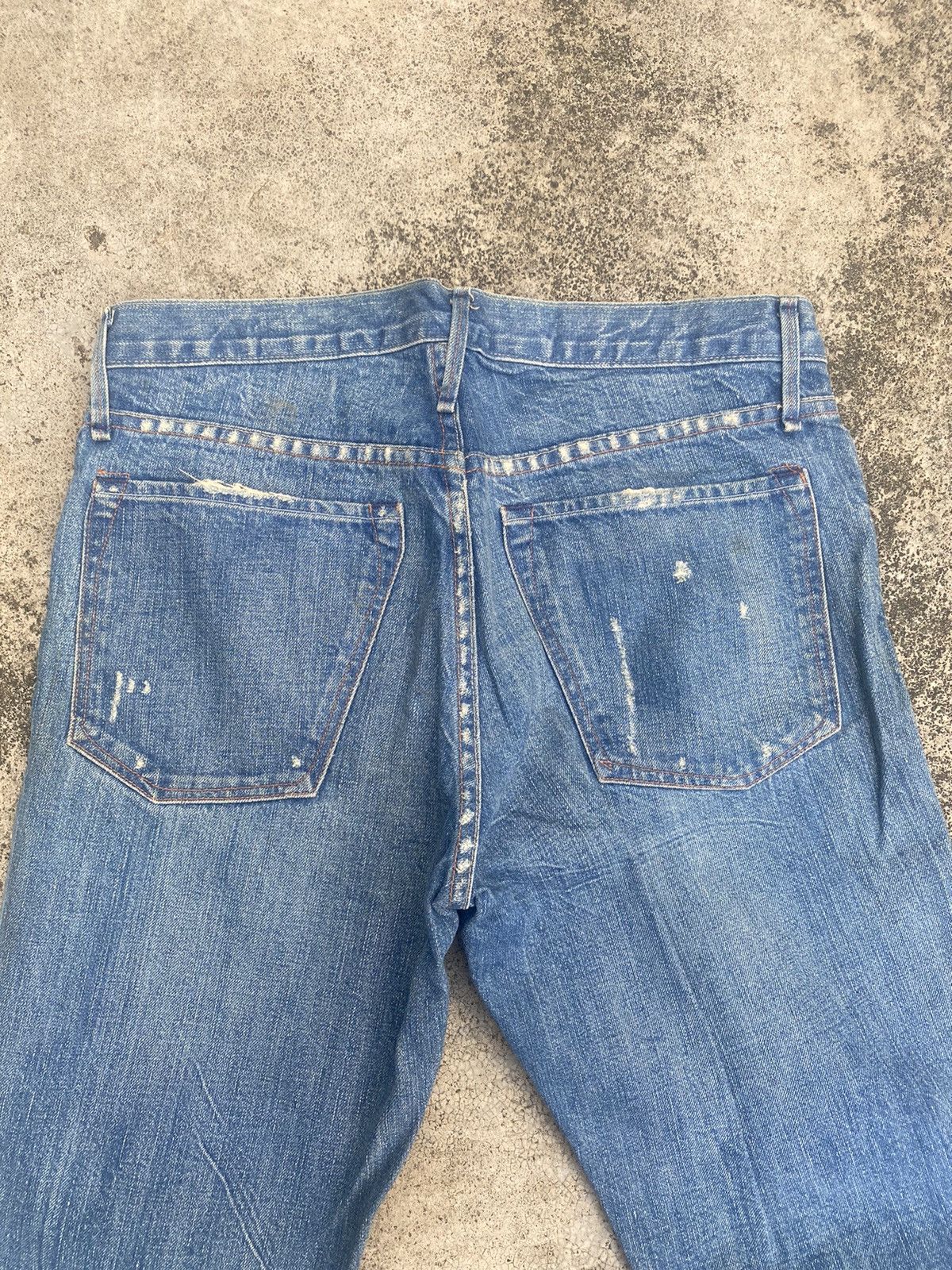 Japanese Brand Flare Jeans Earnest Sewn Distress Boot Cut Size US 31 - 22 Thumbnail