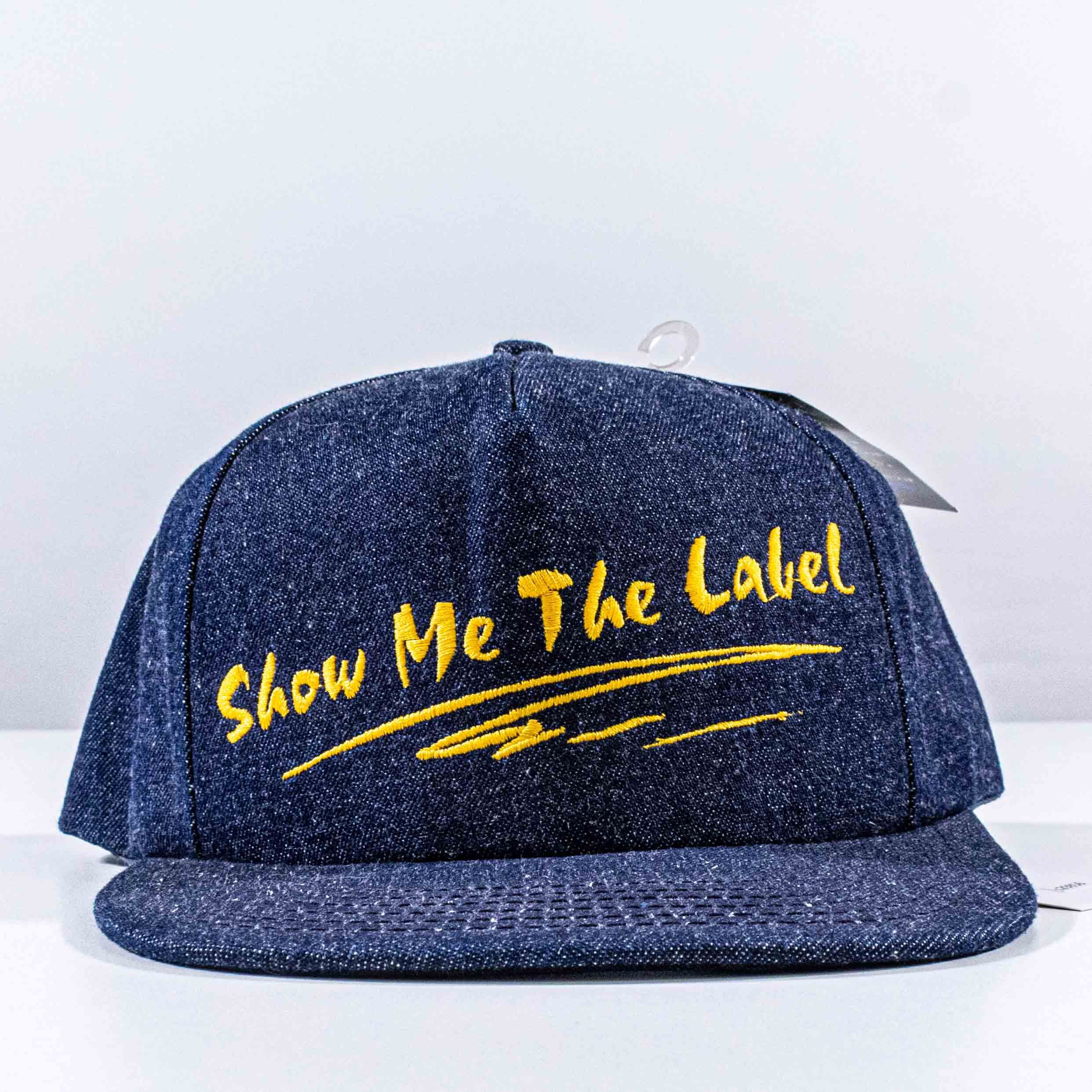 Vintage VTG 90s Show Me The Label Union Made Denim Snapback Hat Size ONE SIZE - 2 Thumbnail
