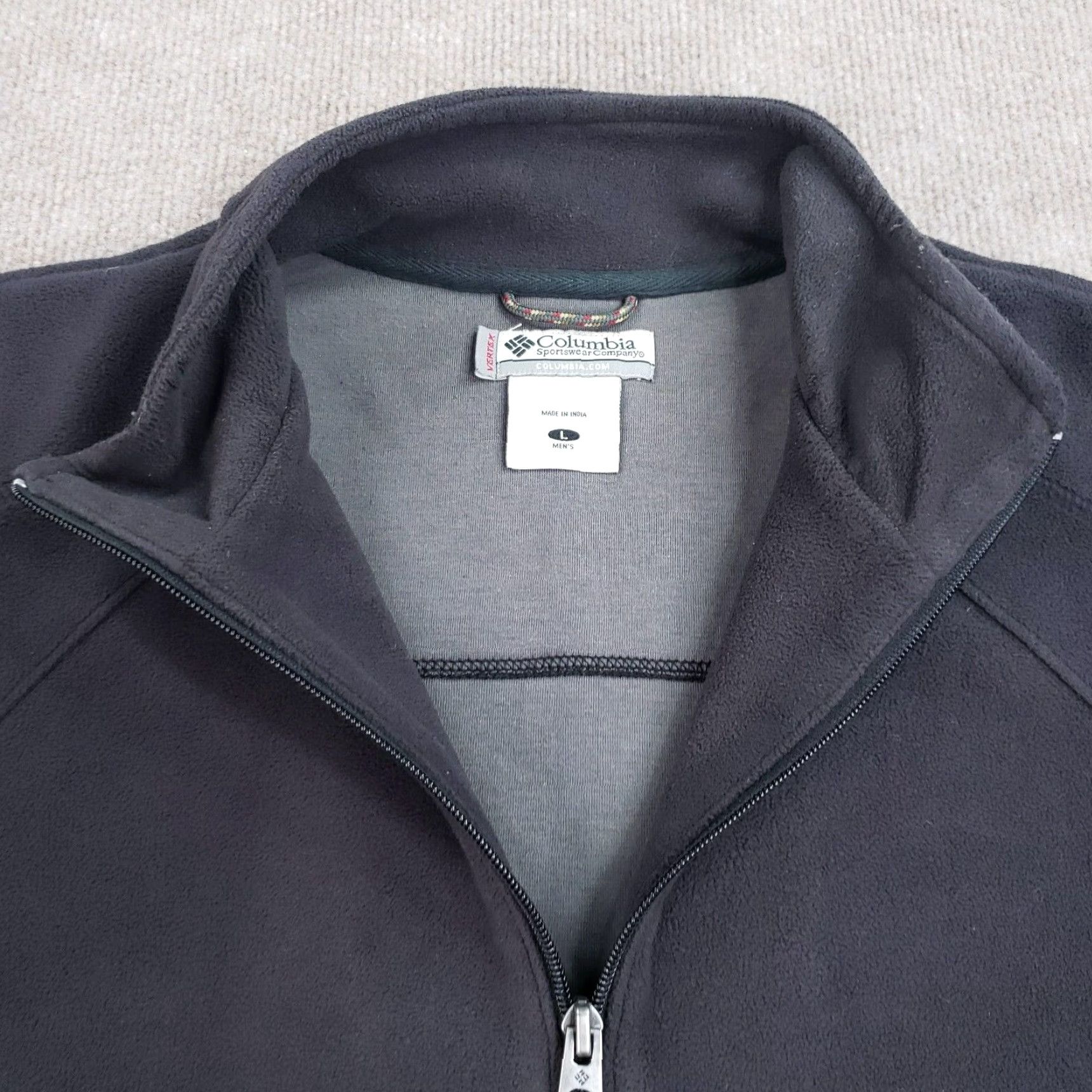 Vintage Columbia Fleece Sweatshirt Mens Large Black Mock Neck 1/4 Zip Pullover Vertex Size US L / EU 52-54 / 3 - 6 Thumbnail