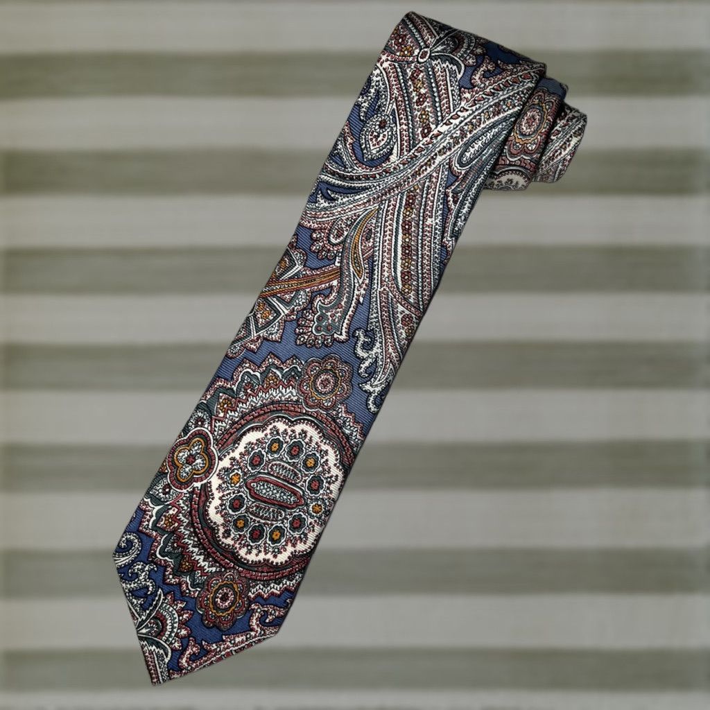 Polo Ralph Lauren VINTAGE Polo Ralph Lauren Men's Tie Silk Floral Paisley 100% Silk Made in USA Size US M / EU 48-50 / 2 - 1 Thumbnail